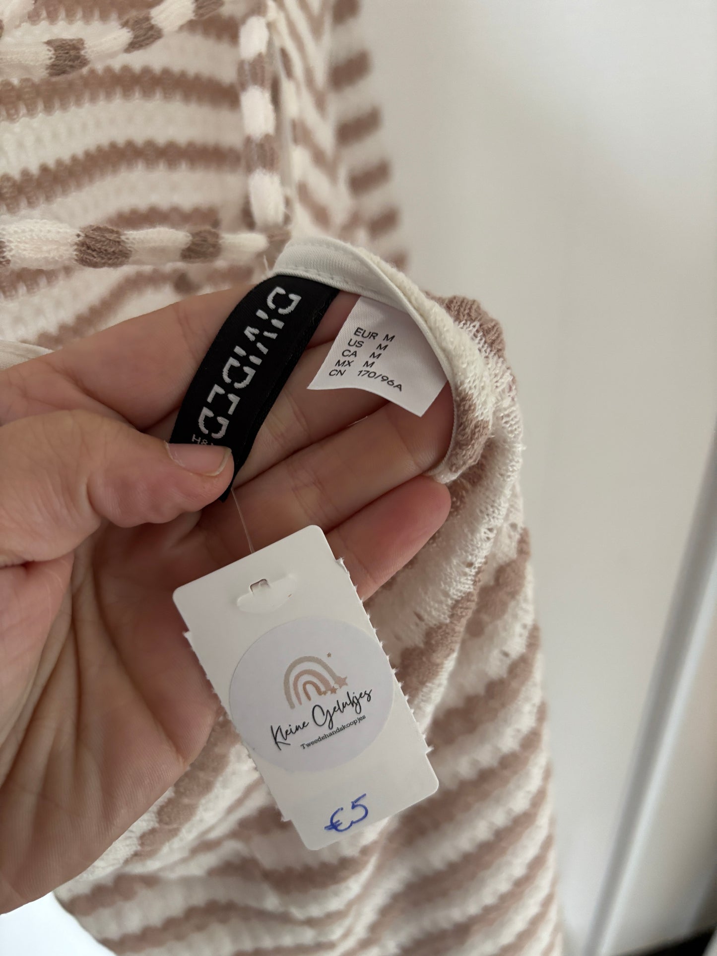 Gestreepte mini-jurk