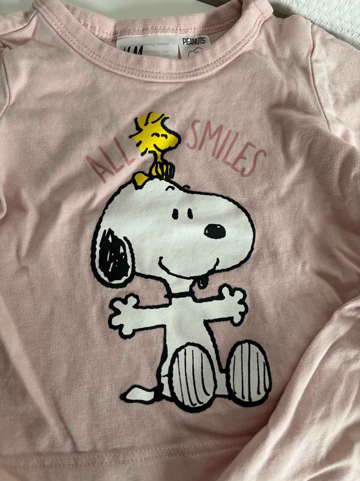 Lichtroze tweedelige pyjama Snoopy