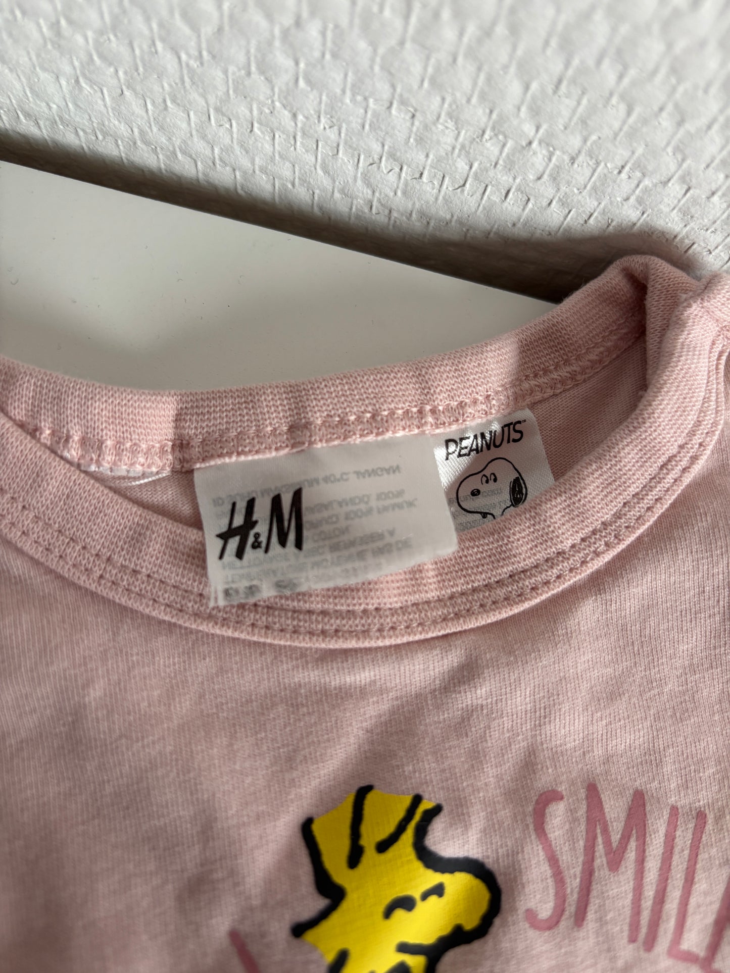 Lichtroze tweedelige pyjama Snoopy