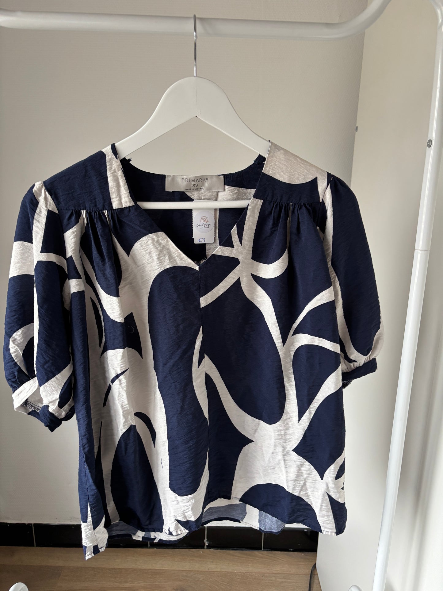 Marineblauwe blouse