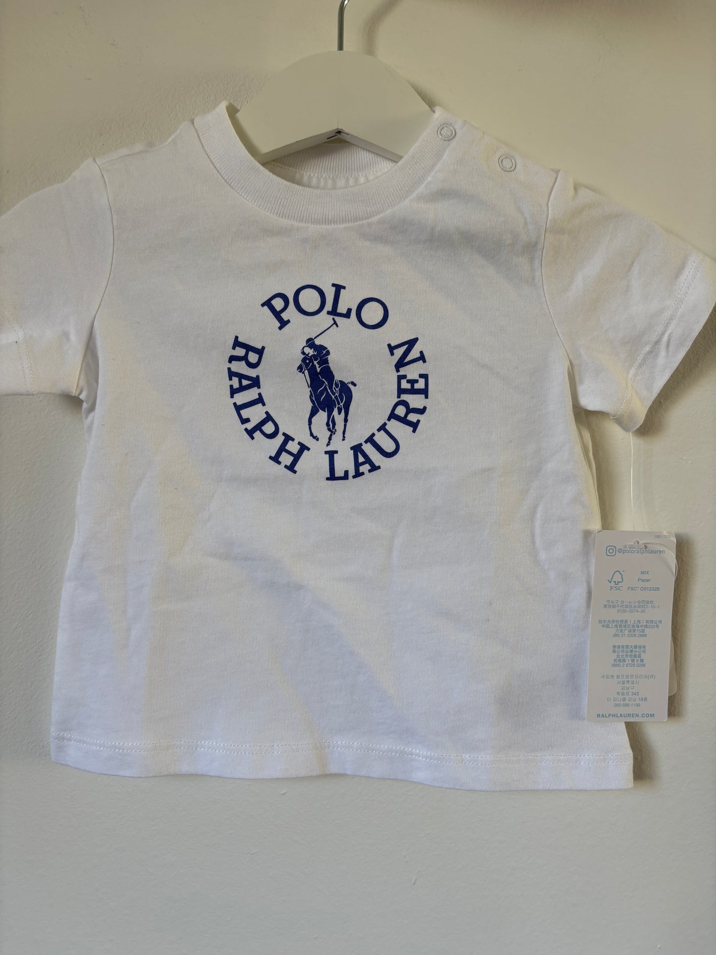 Ralph Lauren T-shirt 68/74 - nieuw 👑