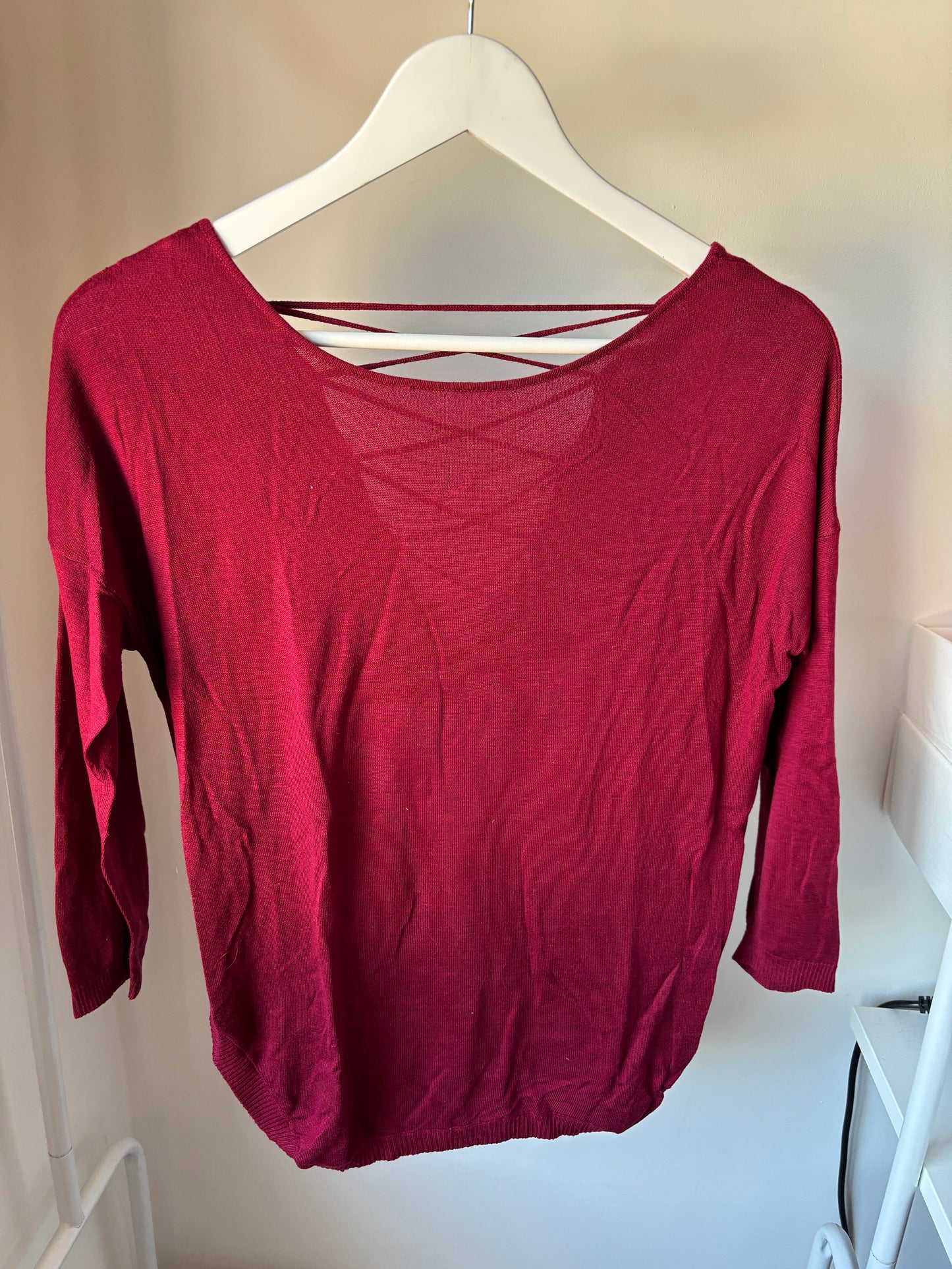 Wijnrode trui/blouse