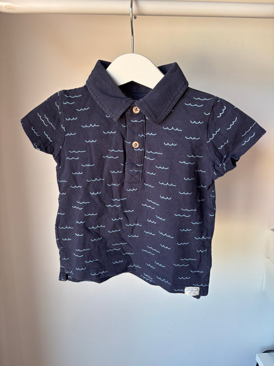 Marineblauwe polo