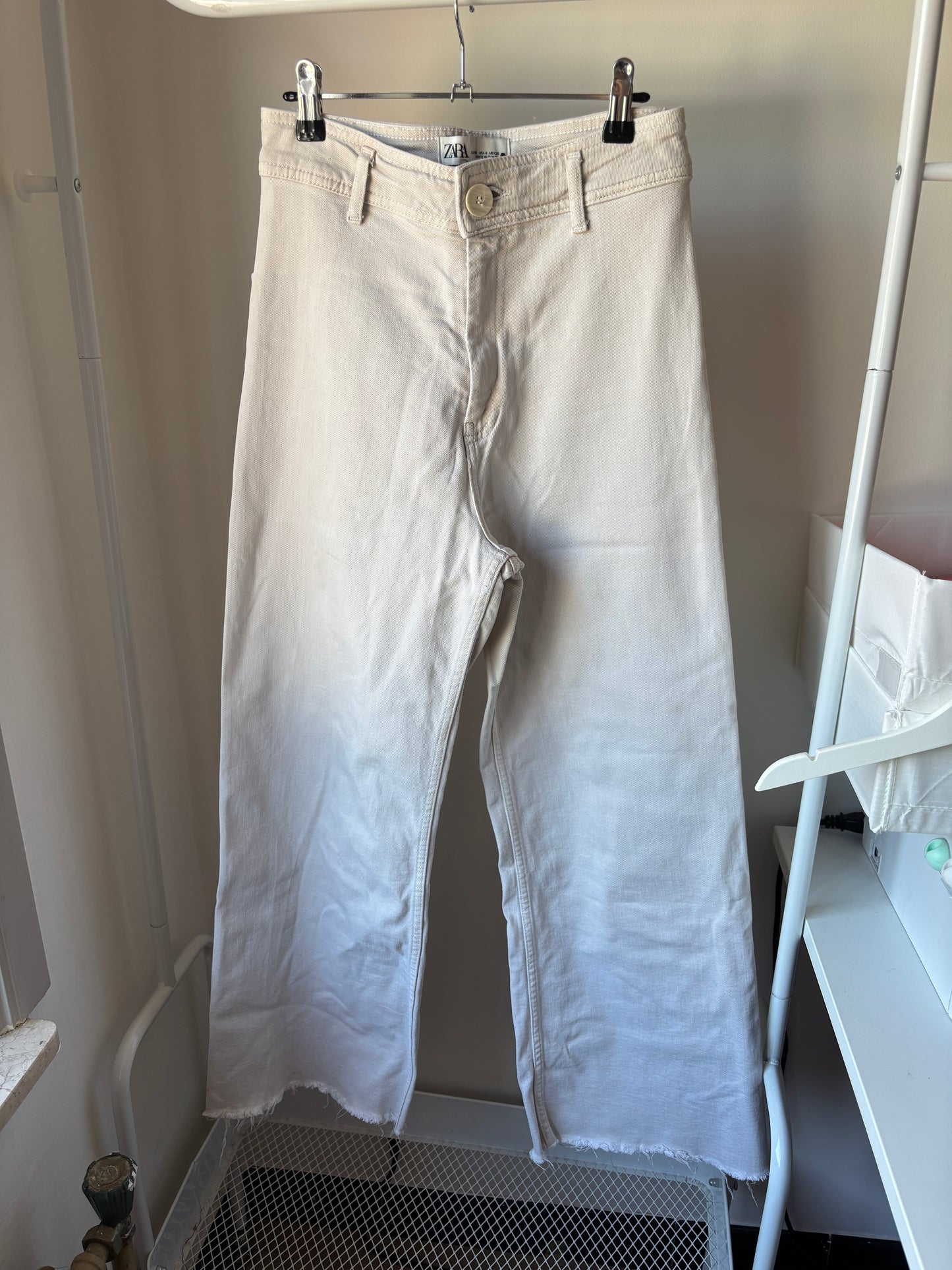 Witte wide jeansbroek