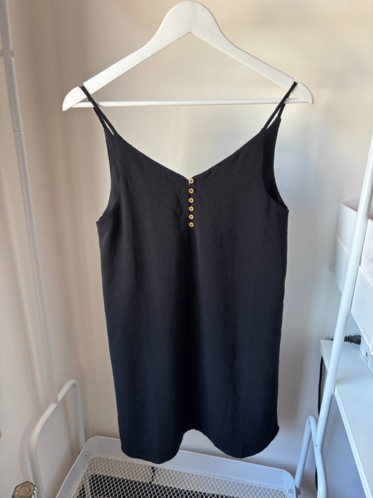 Zwarte mouwloze jurk