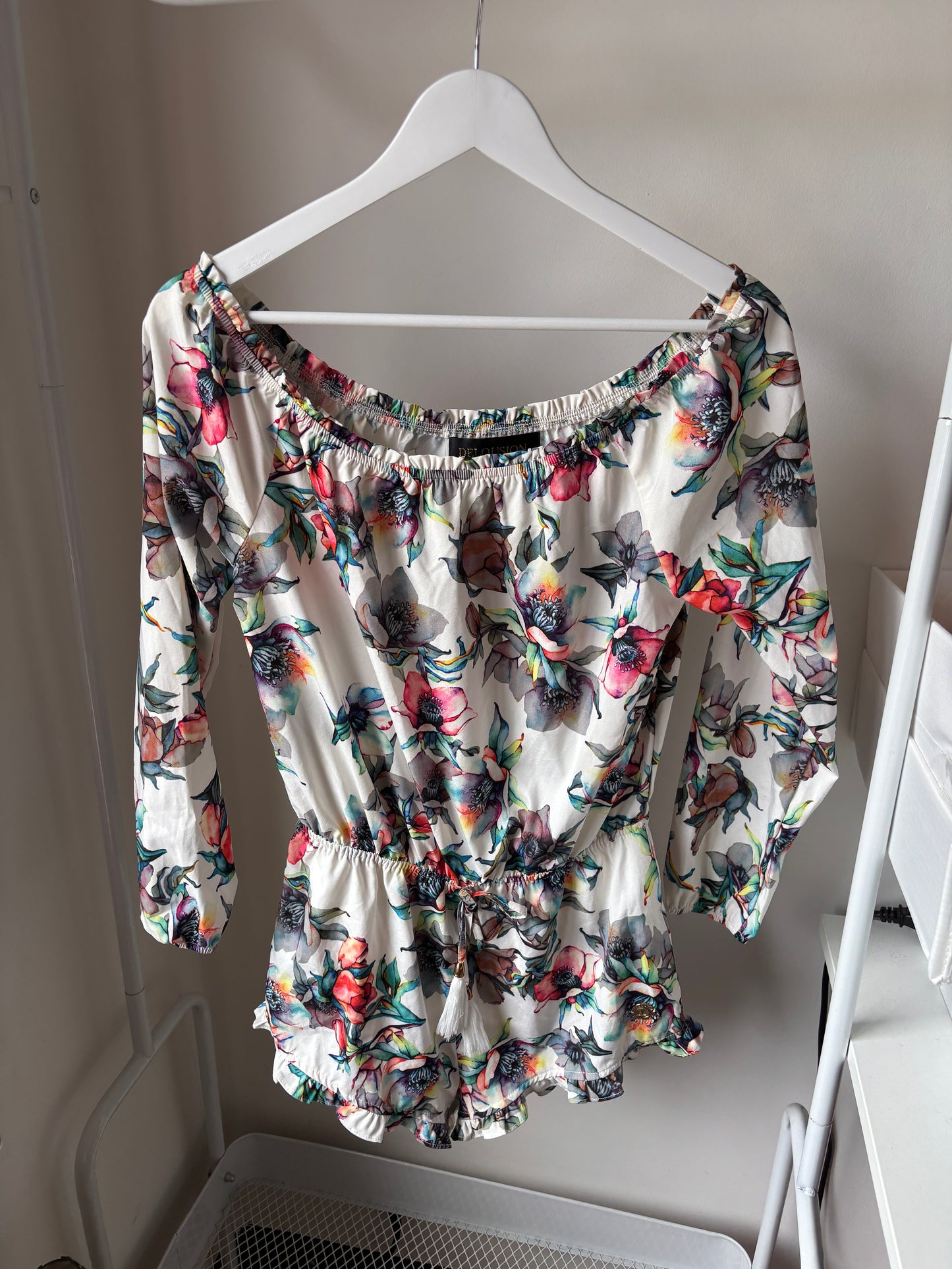 Gebloemde playsuit
