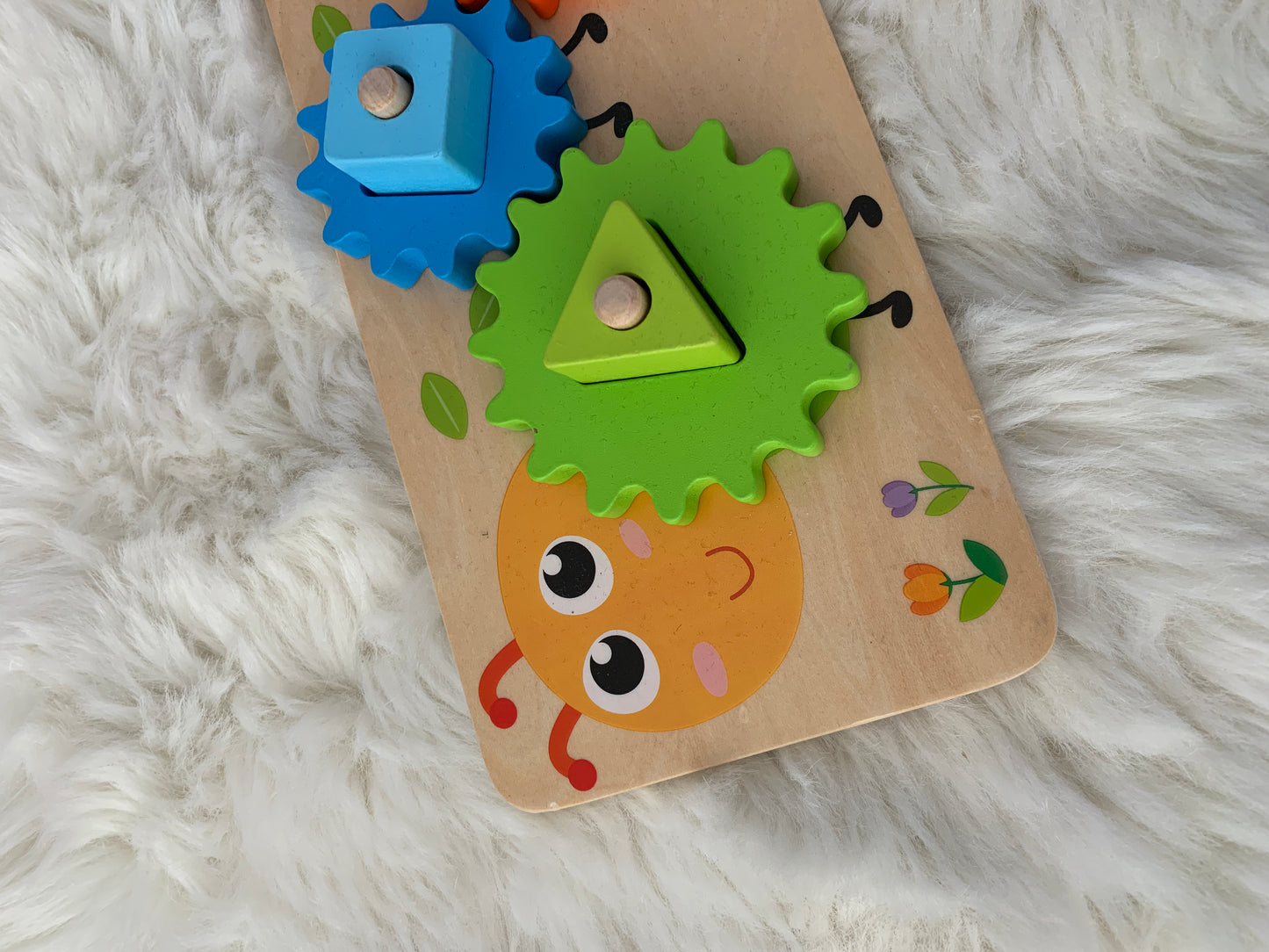 Blokkenpuzzel met tandwielen - zeer goede staat