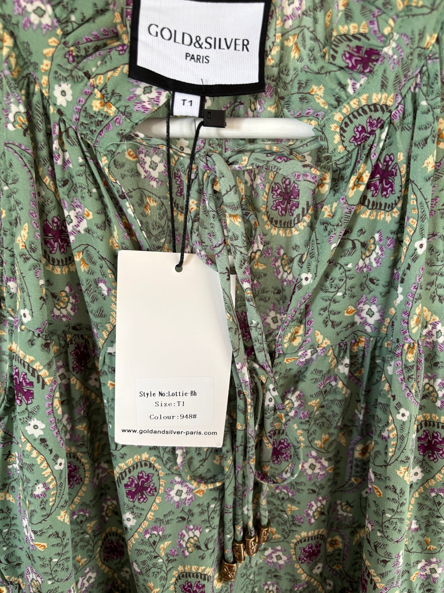 Olijfgroene lange jurk