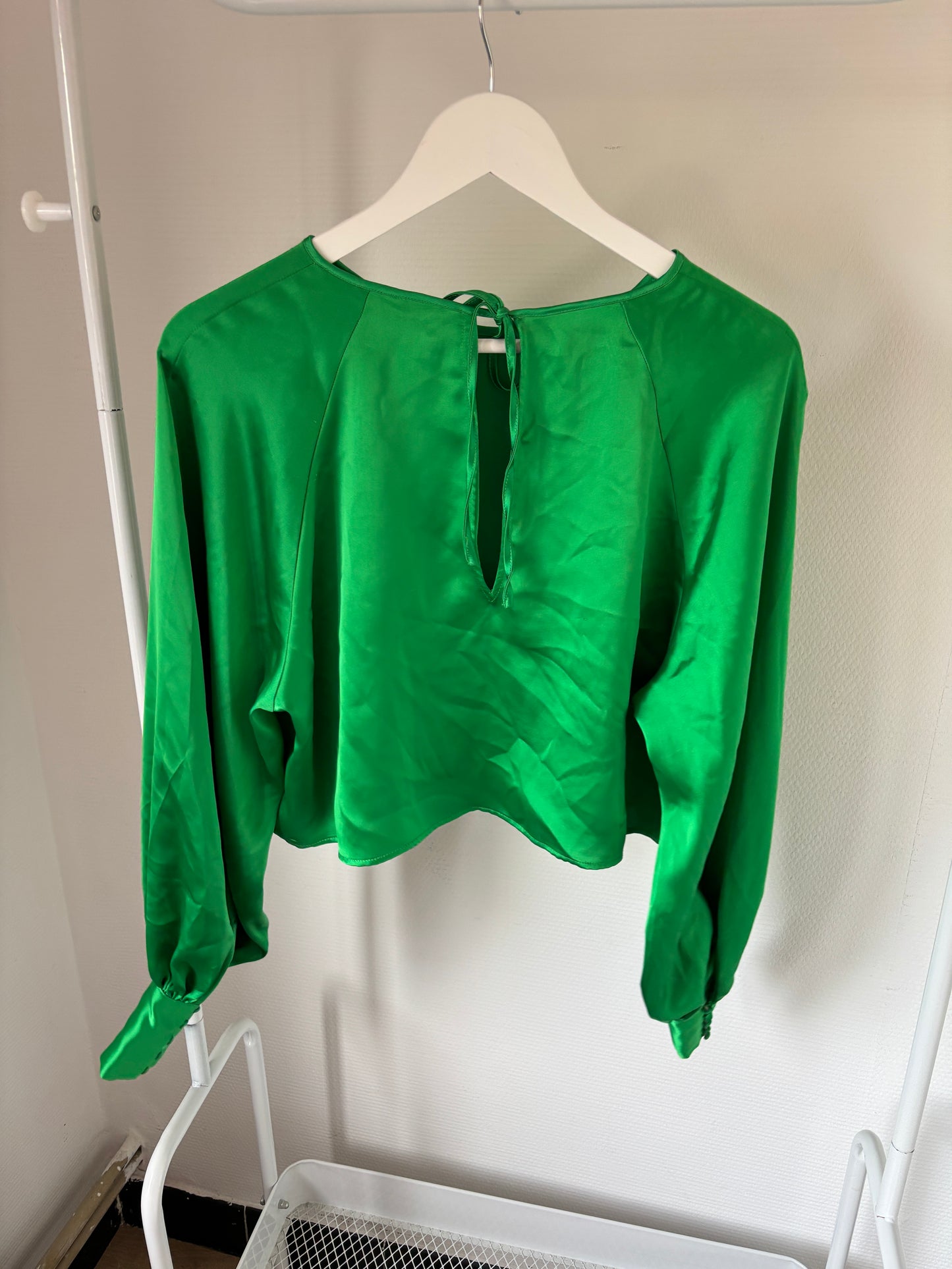 Groene cropblouse