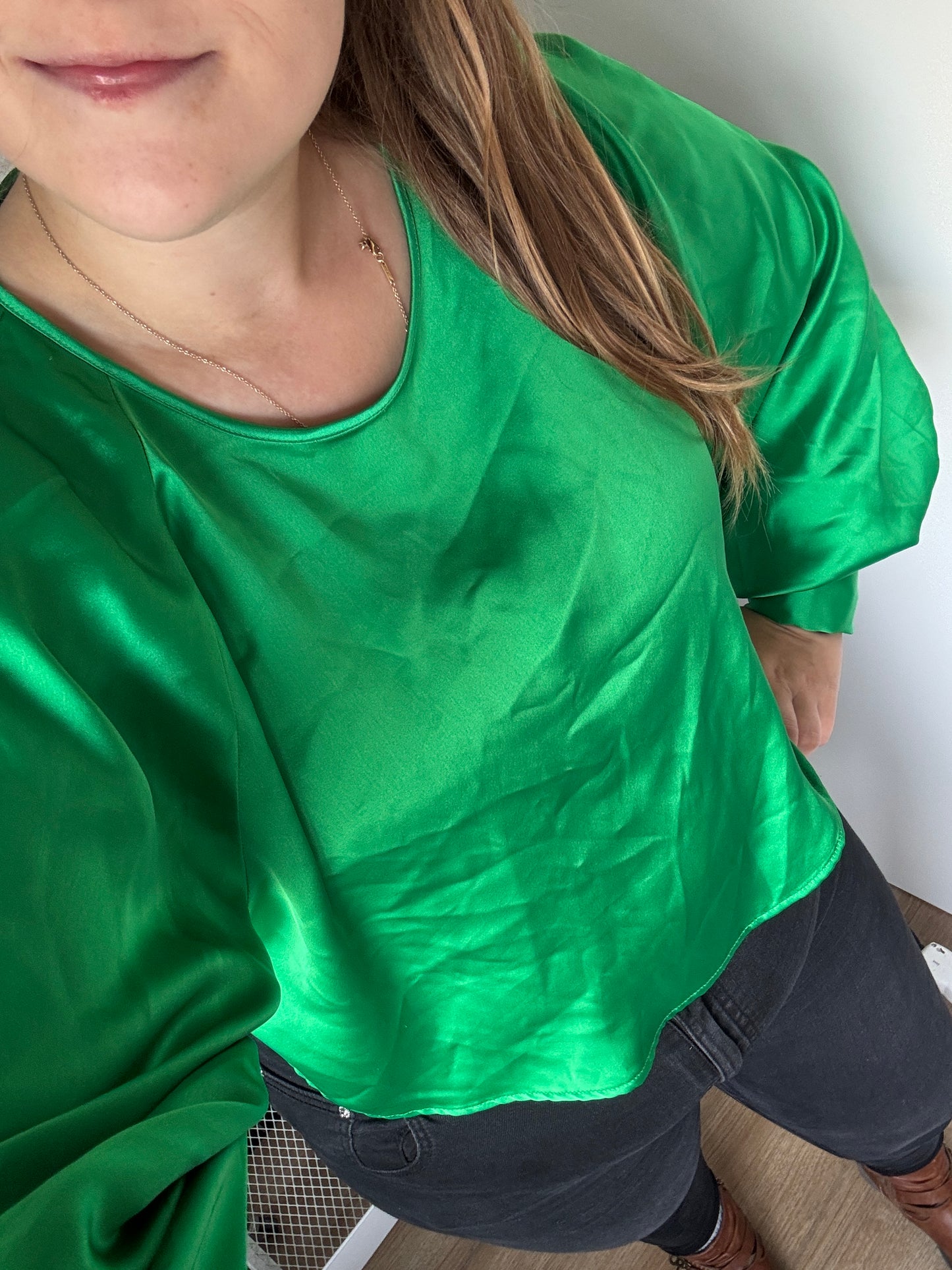 Groene cropblouse