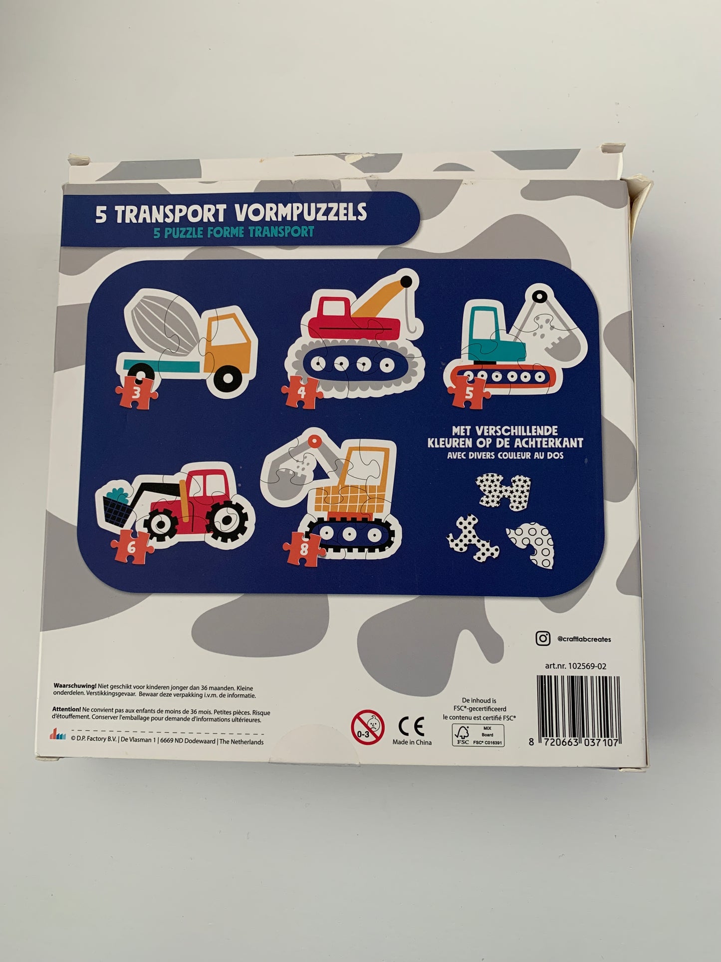 Craft Lab voertuigenpuzzels 3+ - zeer goede staat ⚡