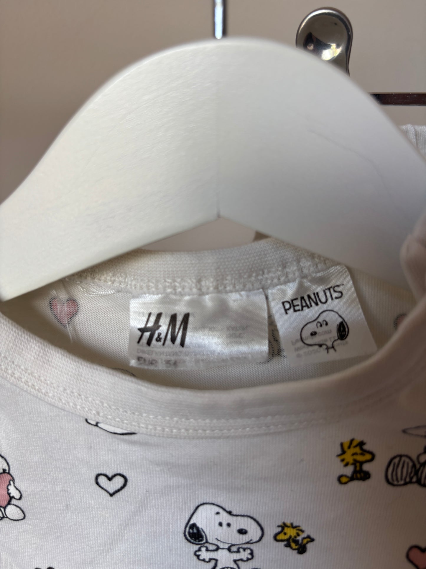 Crèmekleurige tweedelige pyjama Snoopy