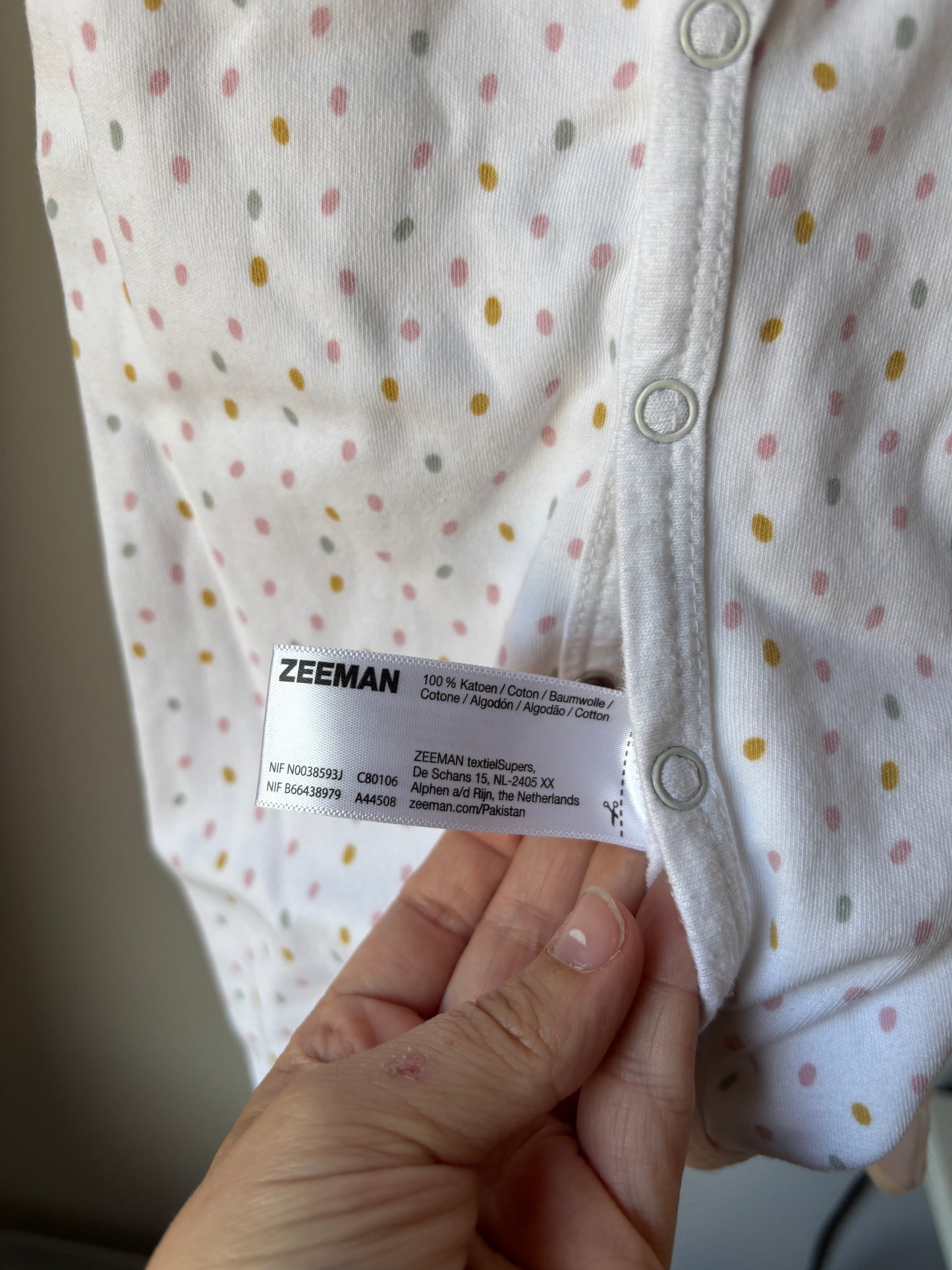 Eendelige gestippelde pyjama