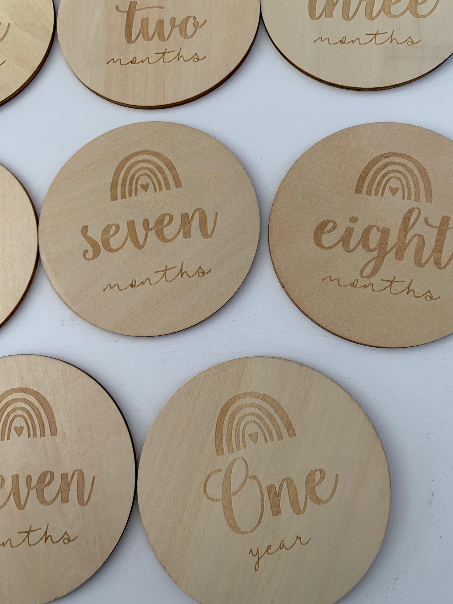 Houten mijlpaalkaartjes