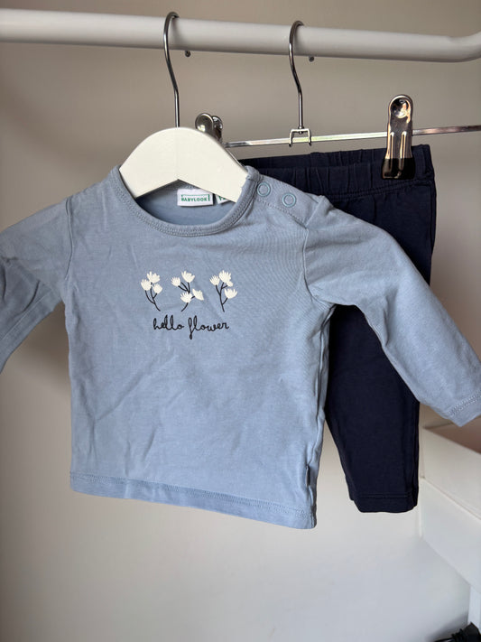 Blauw setje "Hello flower"