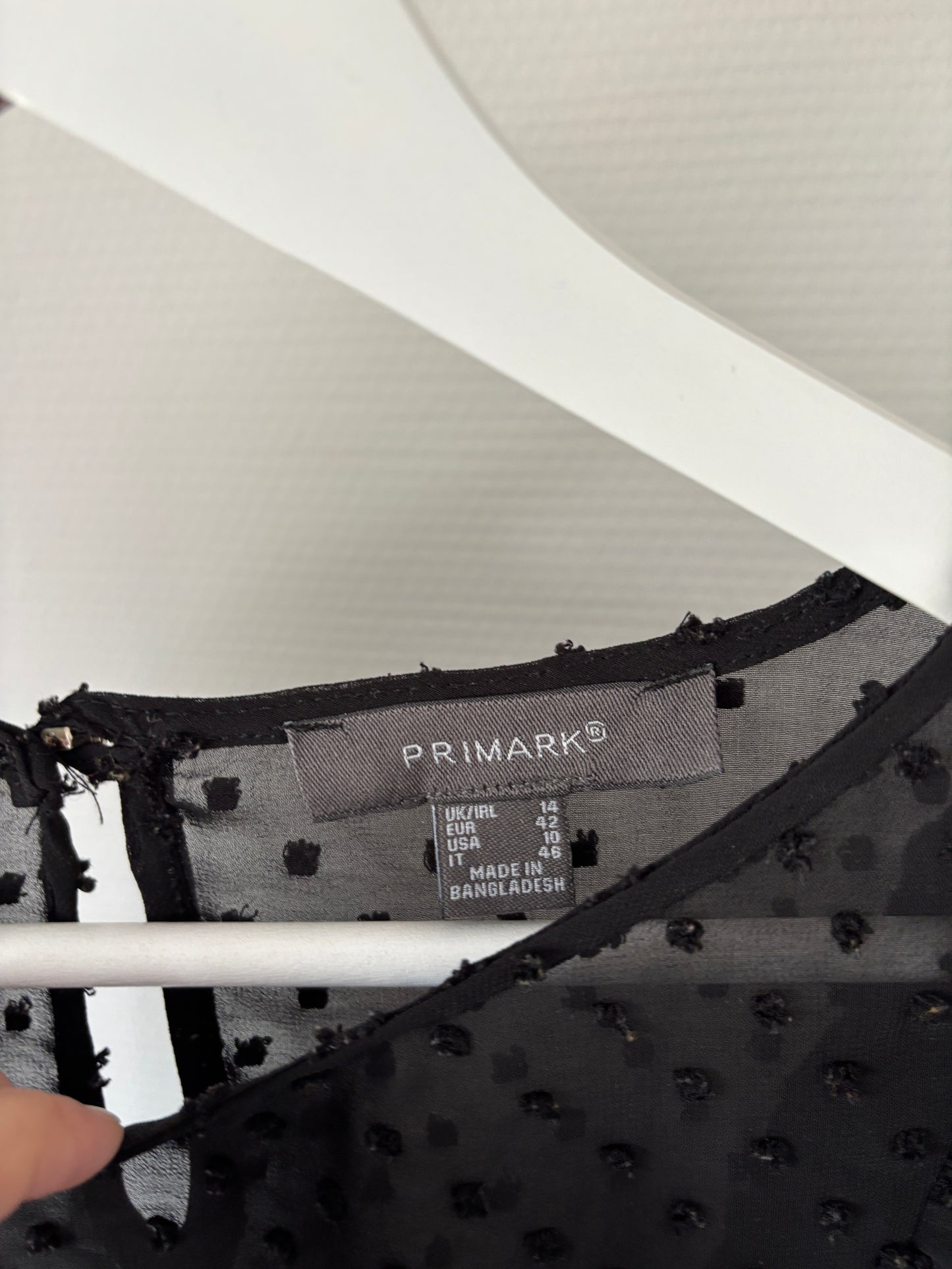 Zwarte doorzichtige blouse