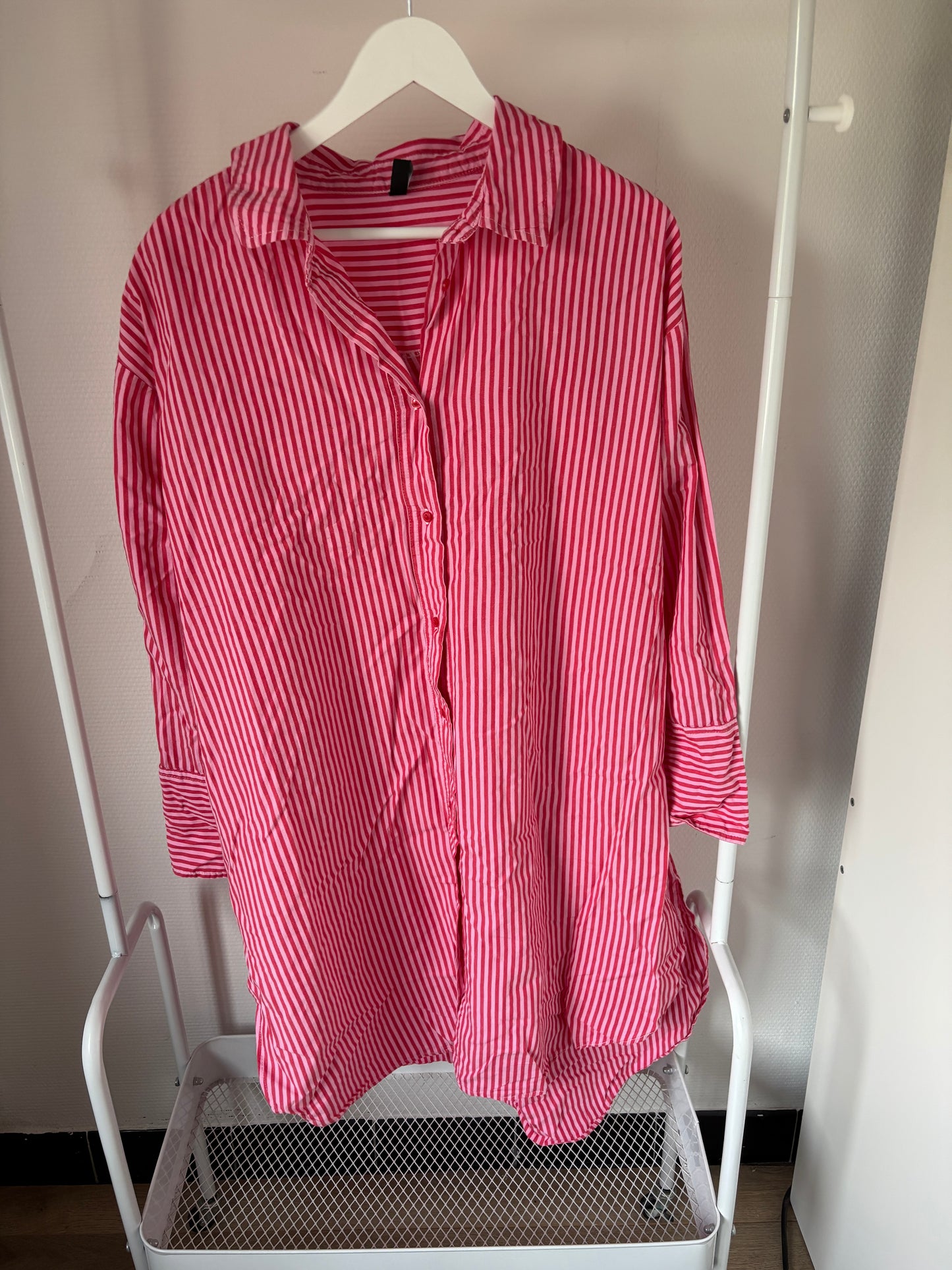 Roze gestreepte jurk