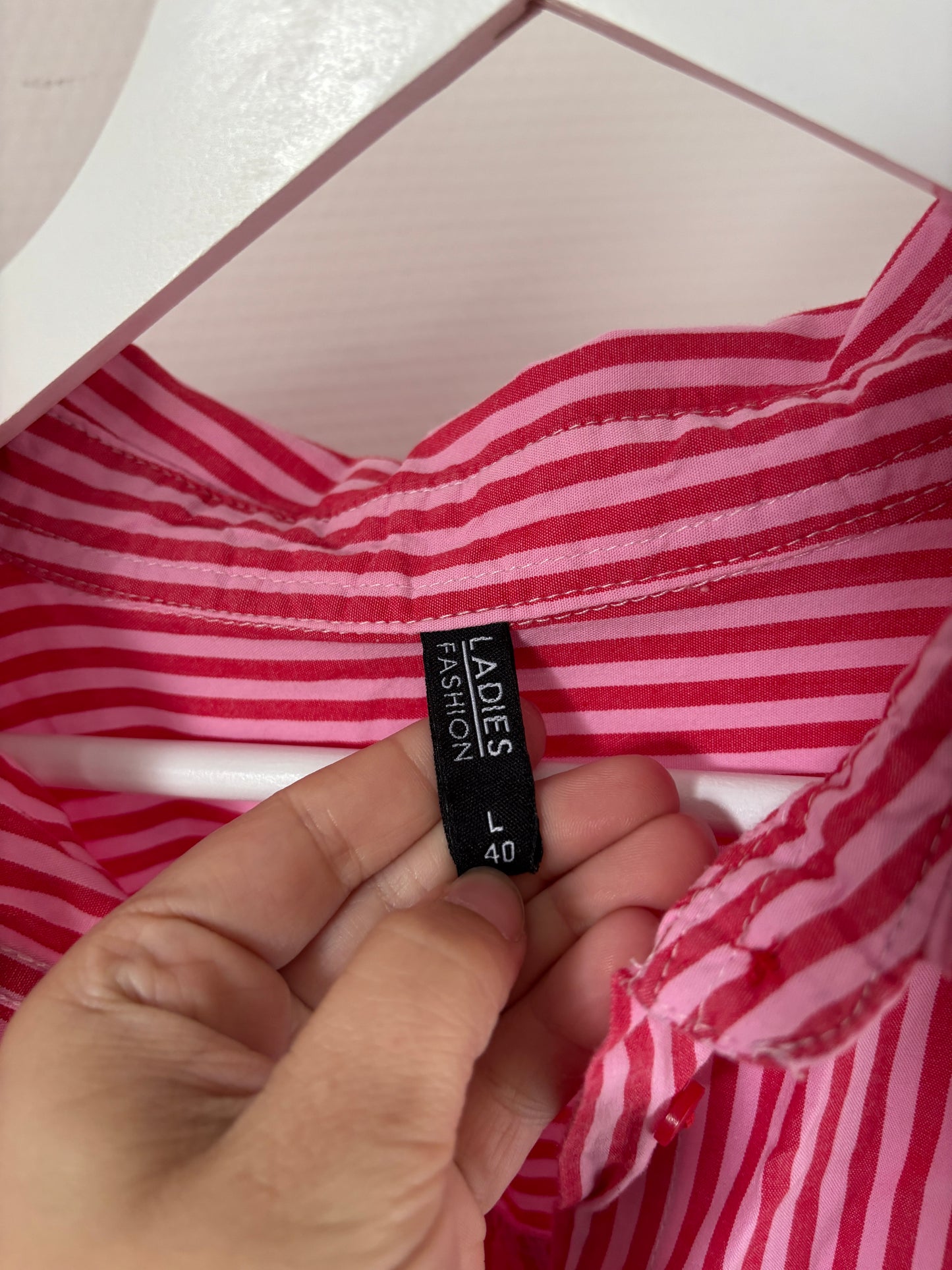 Roze gestreepte jurk