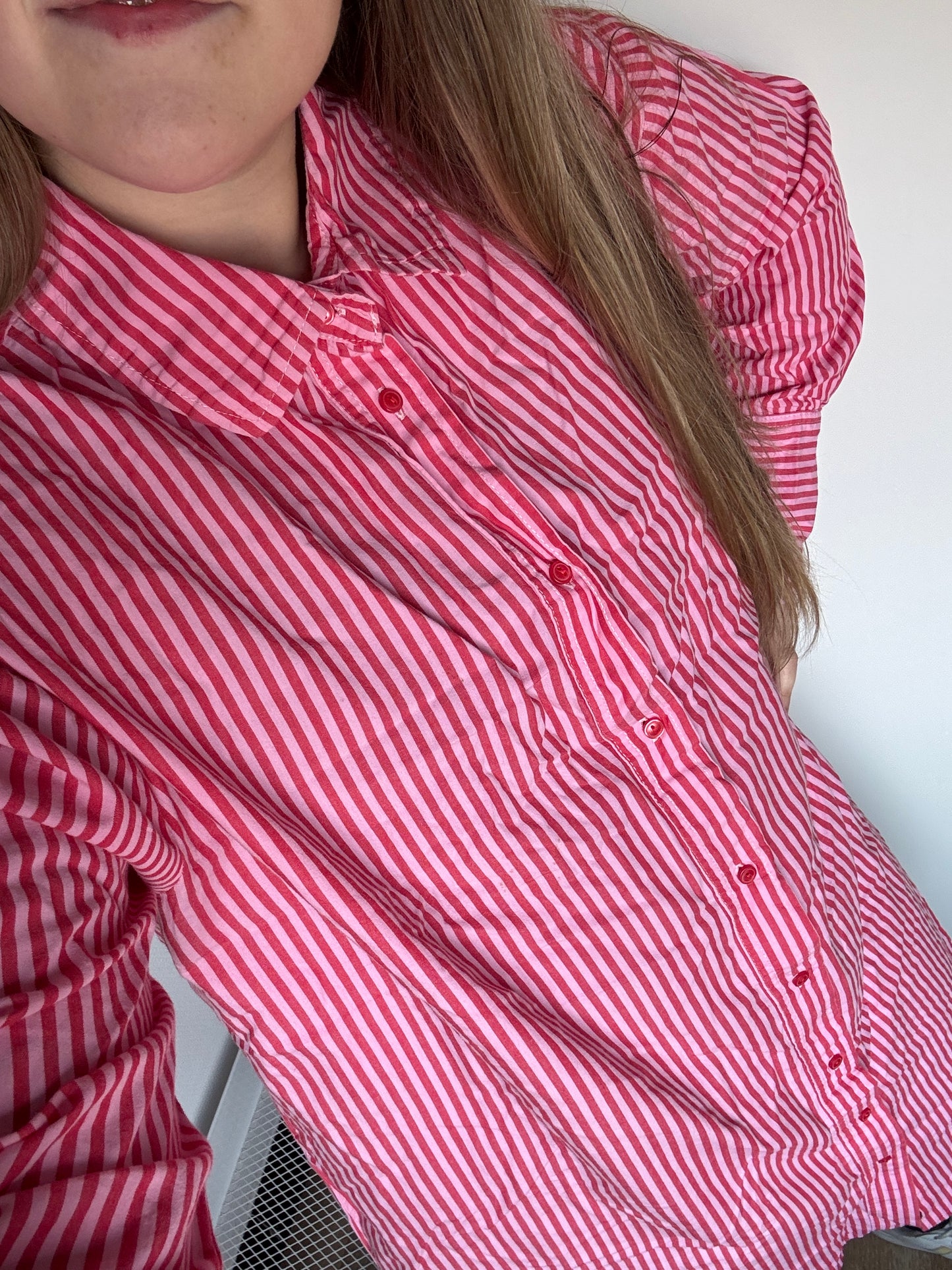 Roze gestreepte jurk