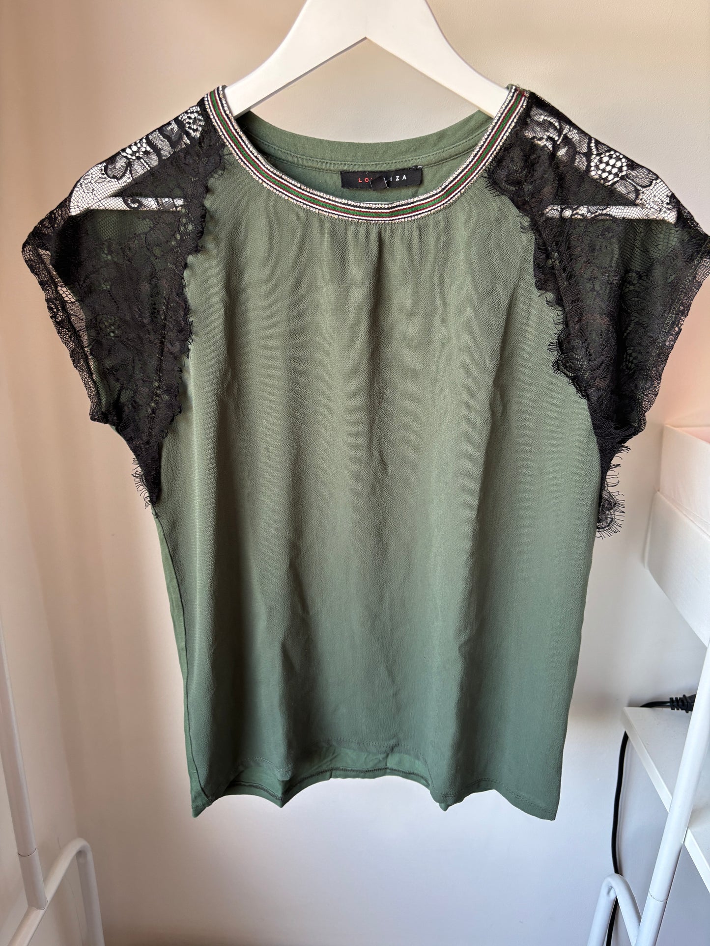 Donkergroene blouse