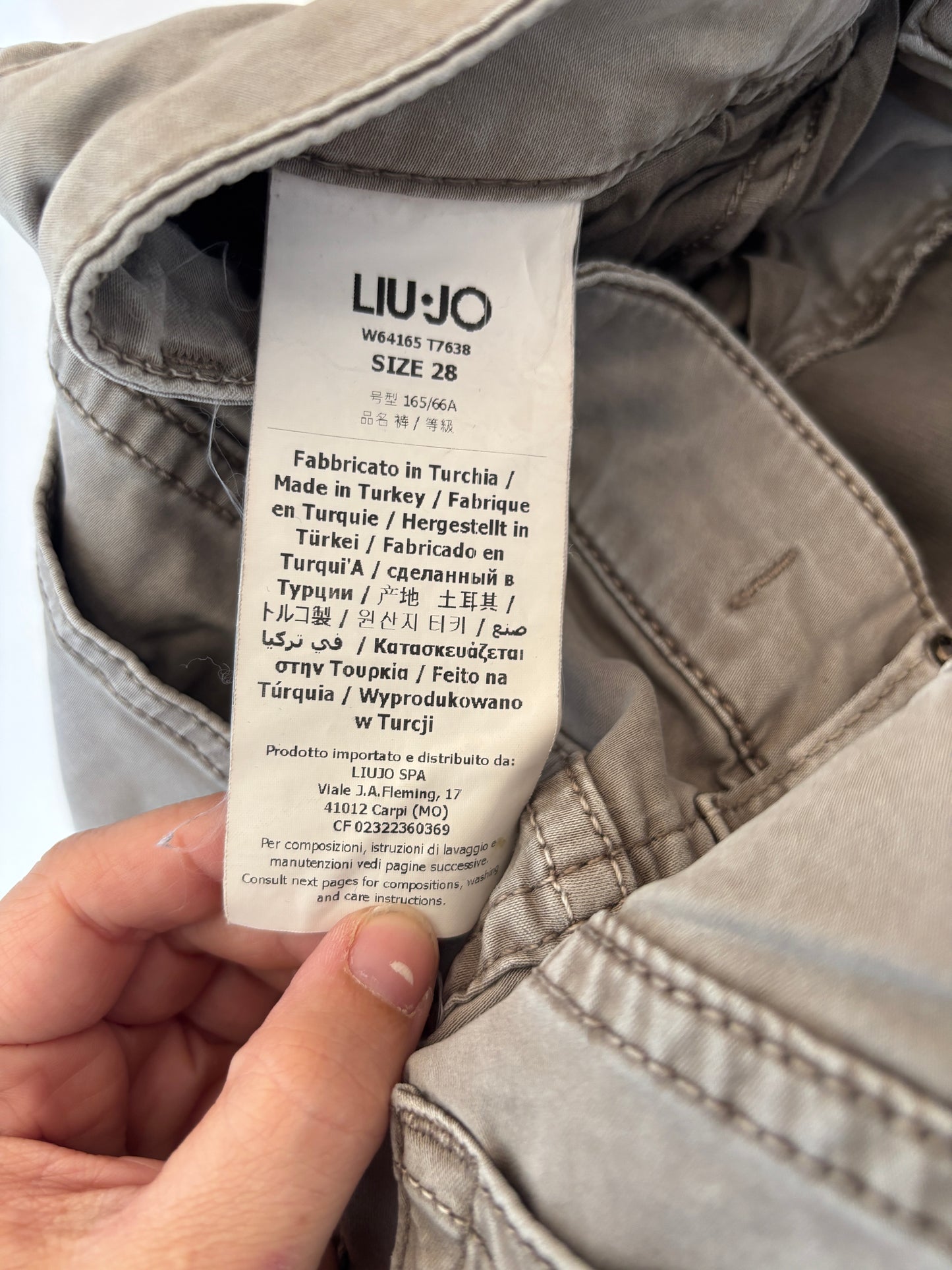 Lichtgrijze jeansbroek