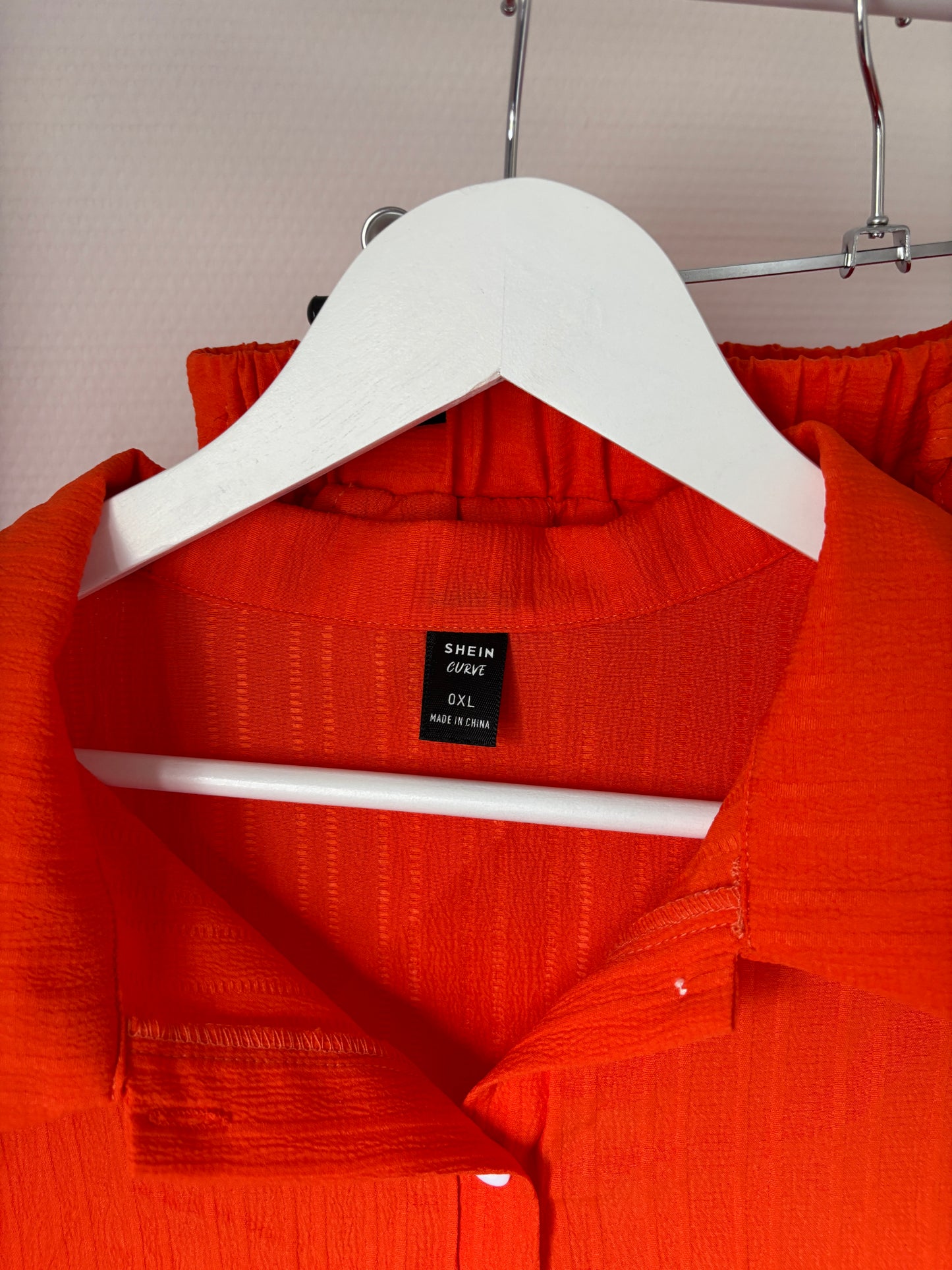 Oranje set: blouse en short