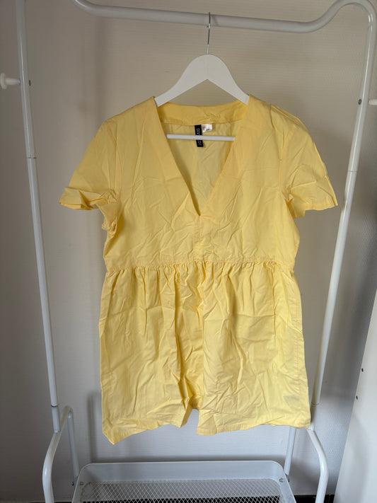 Gele mini-jurk