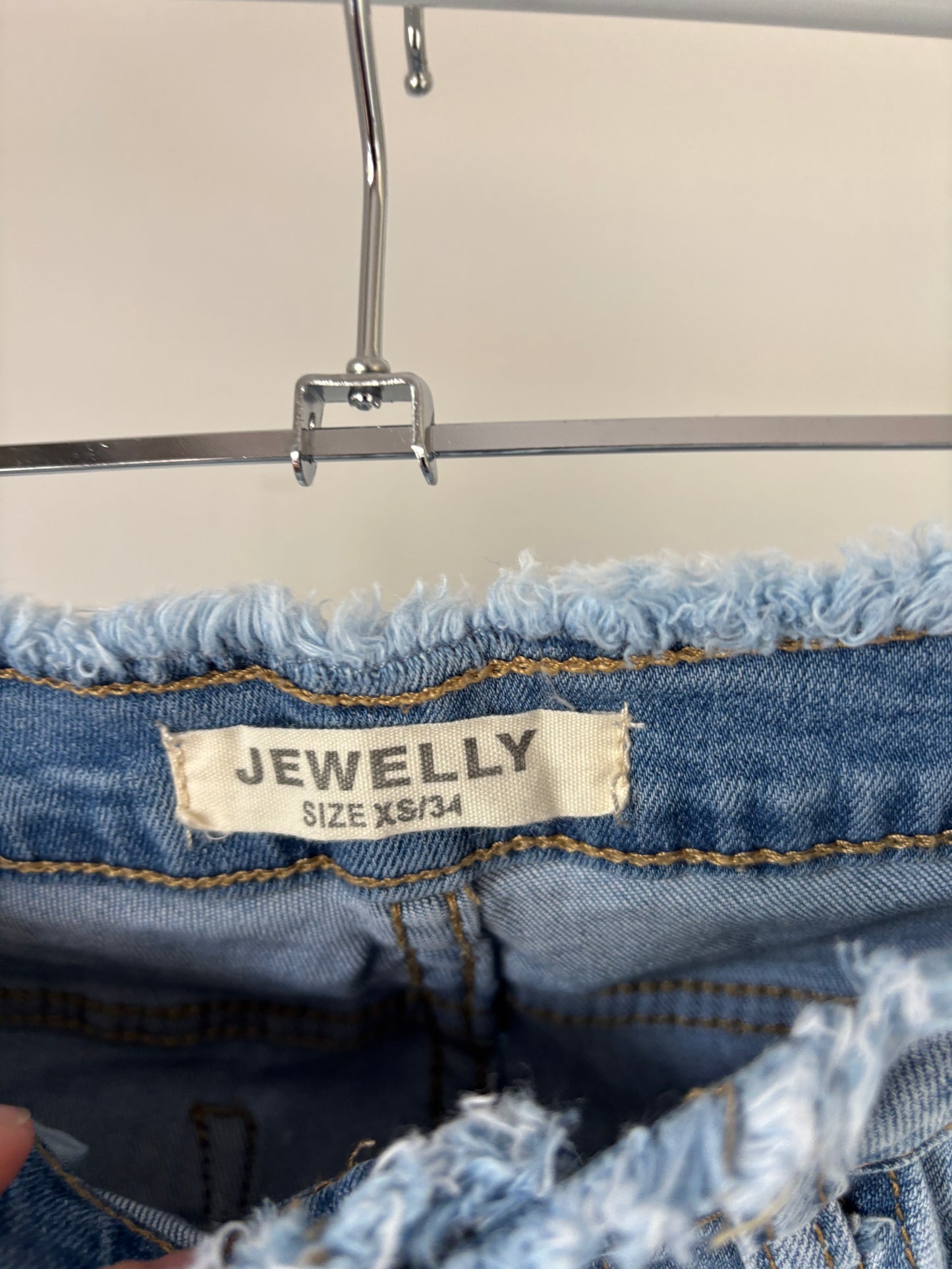 Lichtblauwe jeansbroek