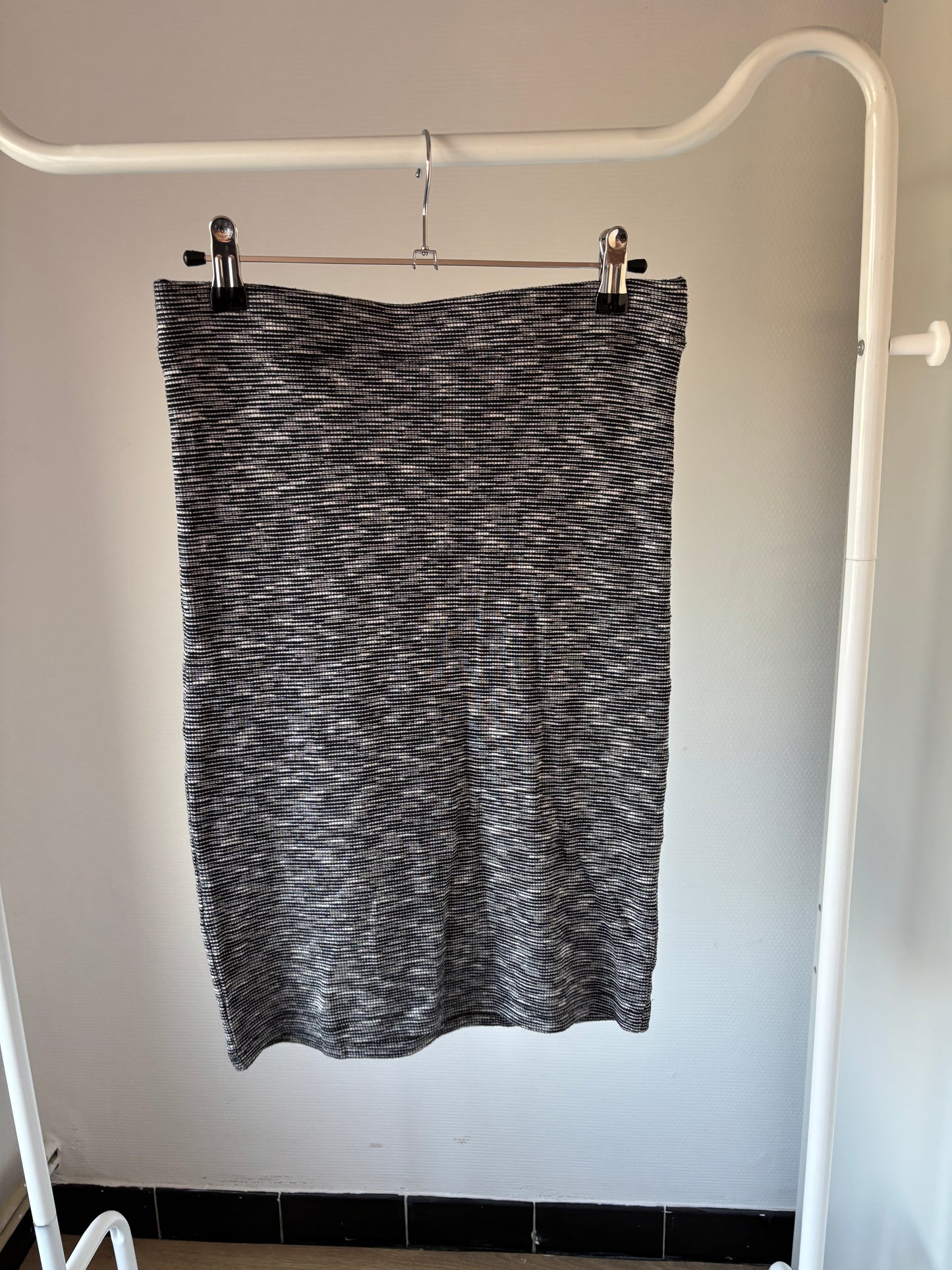 Gestreepte halflange rok