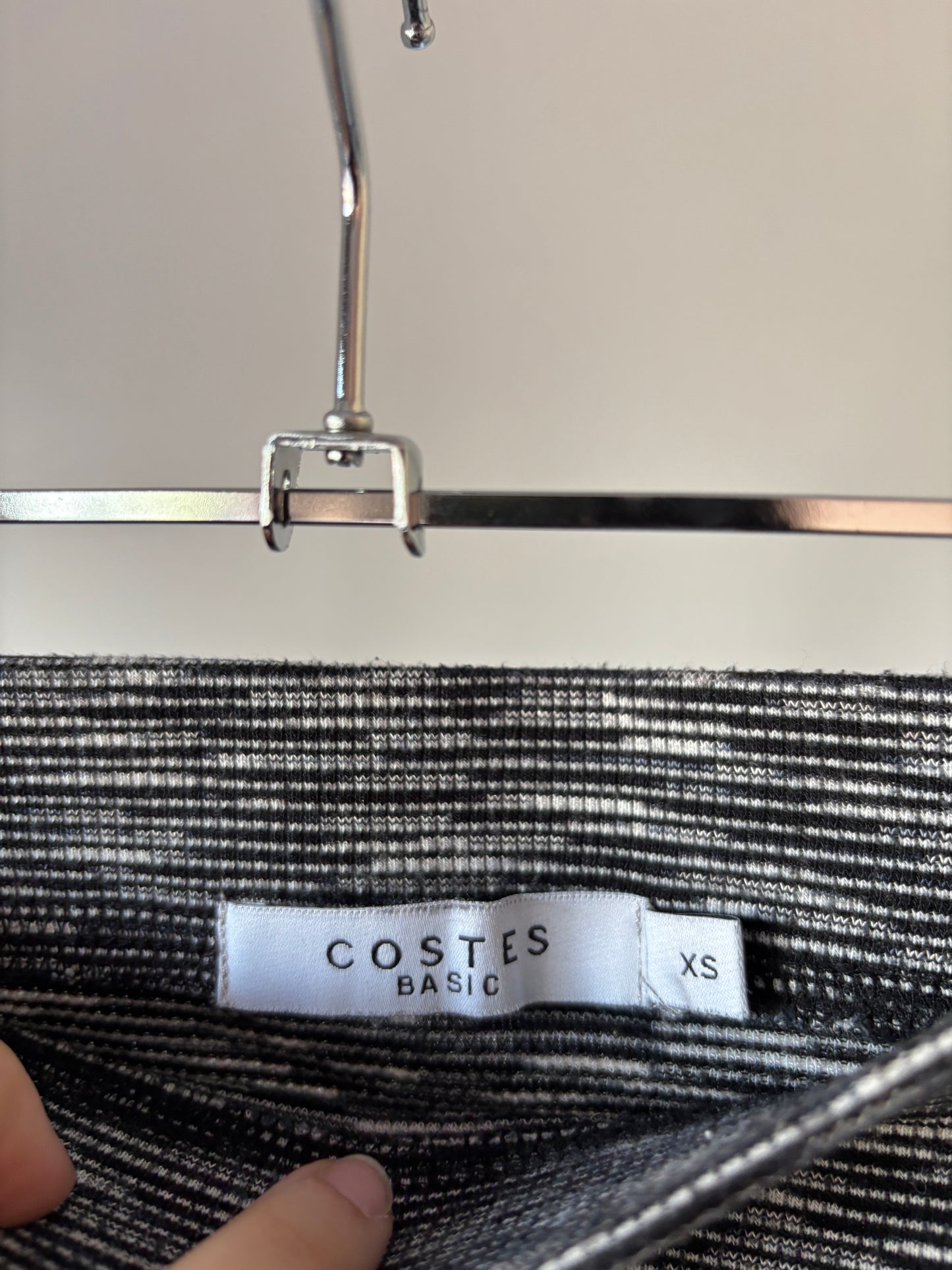 Gestreepte halflange rok