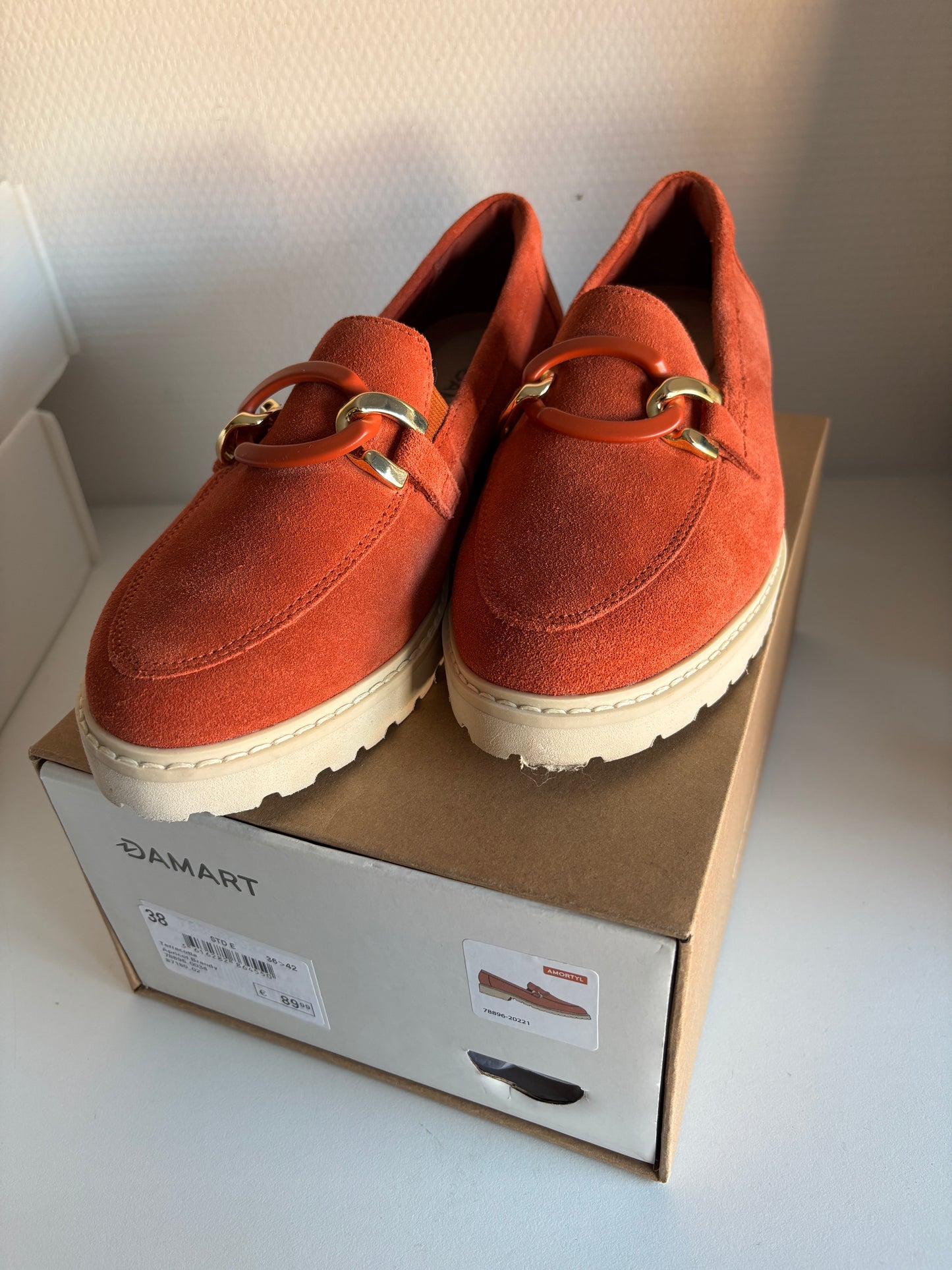 Roestkleurige moccassains