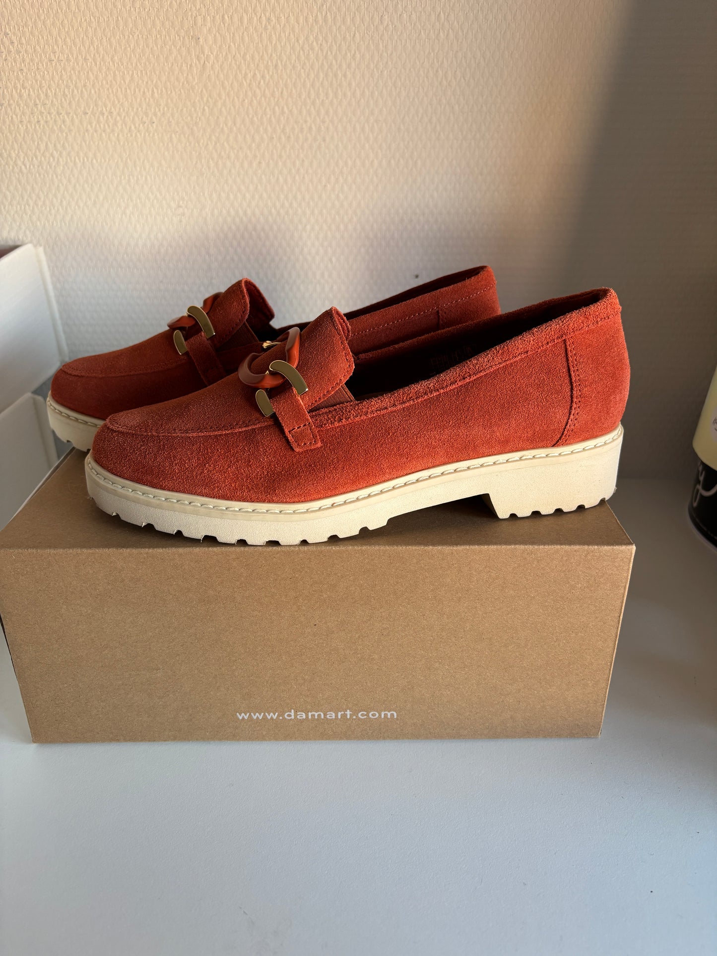 Roestkleurige moccassains