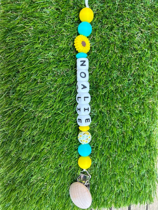 Zomerse speenkoord met naam