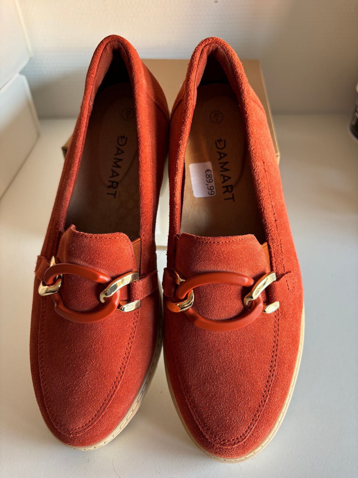 Roestkleurige moccassains