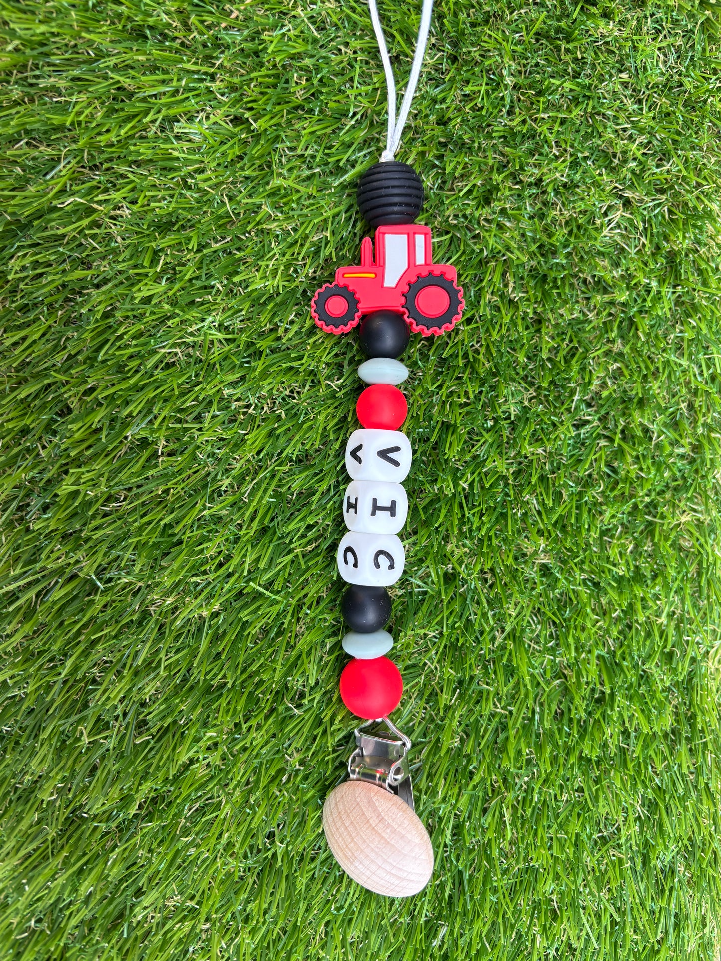 Speenkoord met traktor en naam