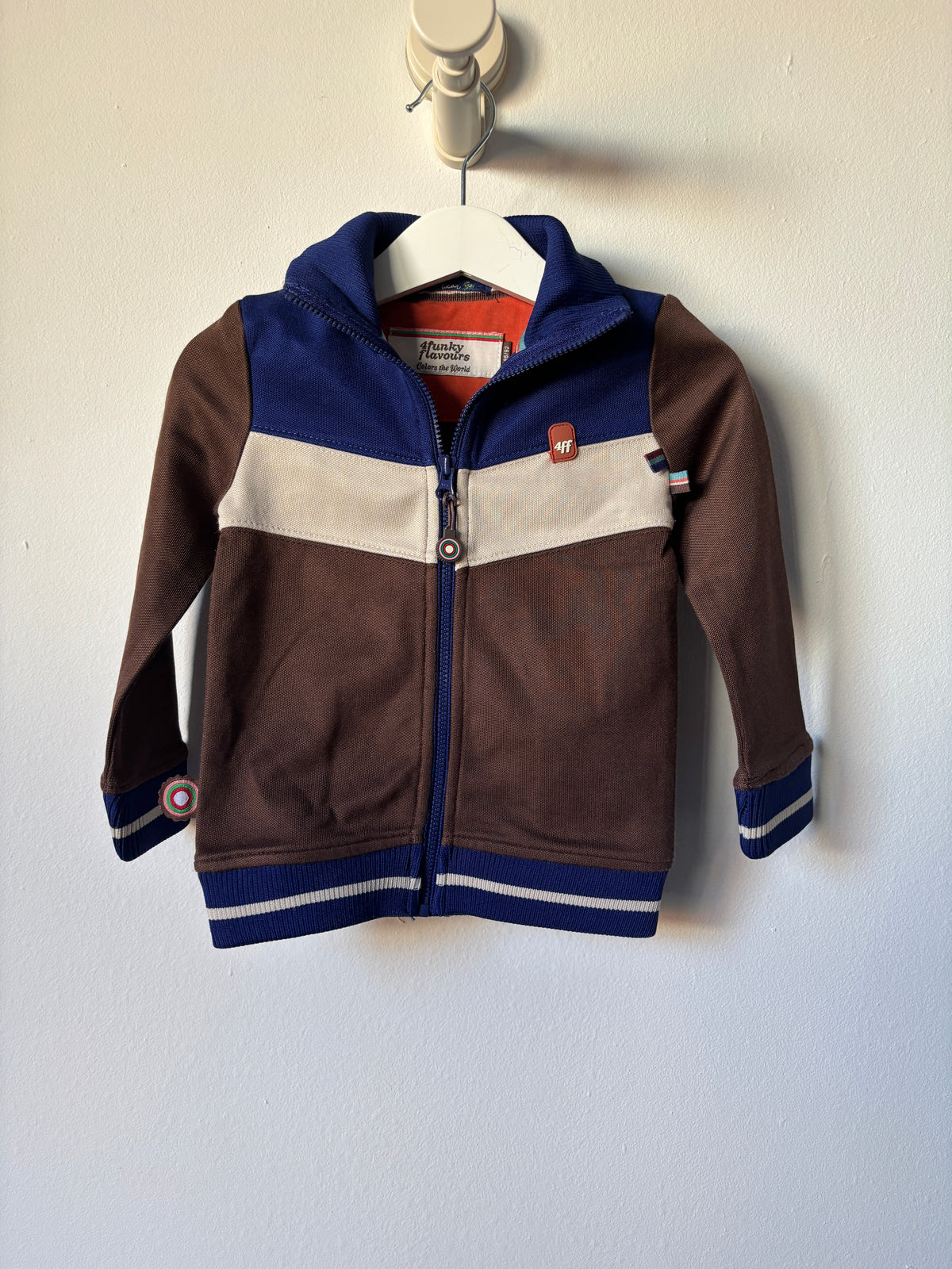4FF bruine vest 86/92 - nieuwstaat ⭐