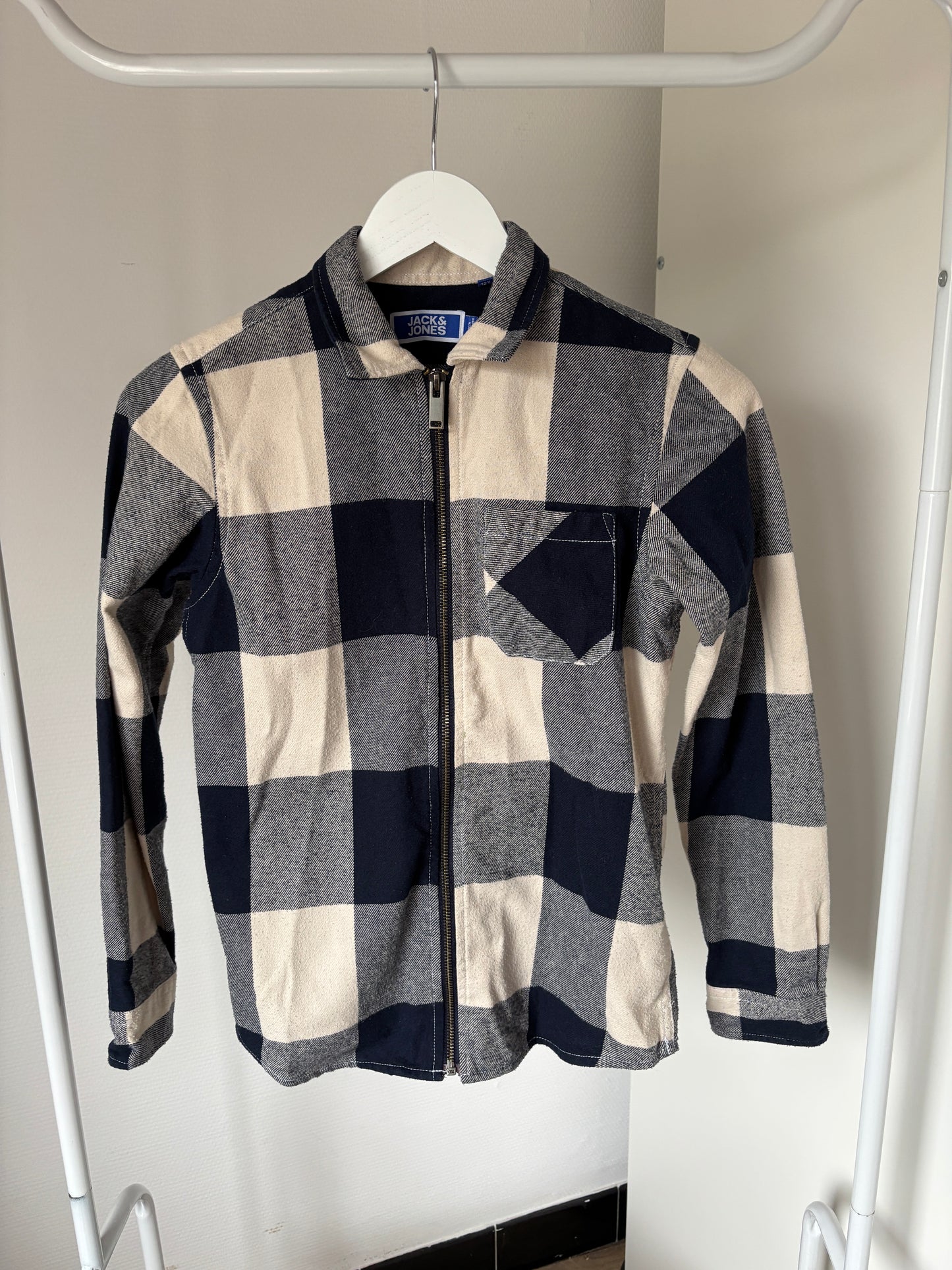 Geruite hemd met rits / vest