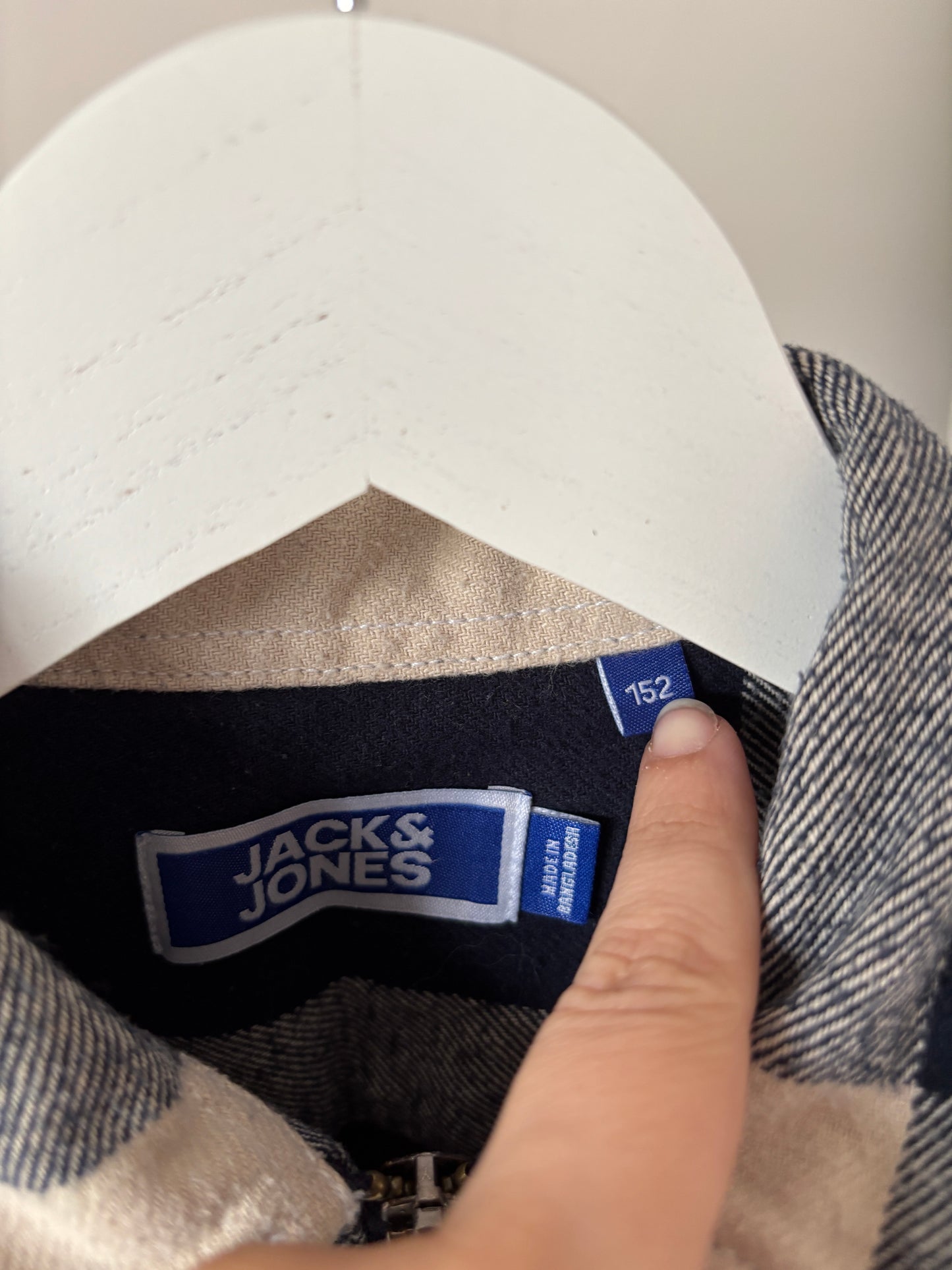 Geruite hemd met rits / vest