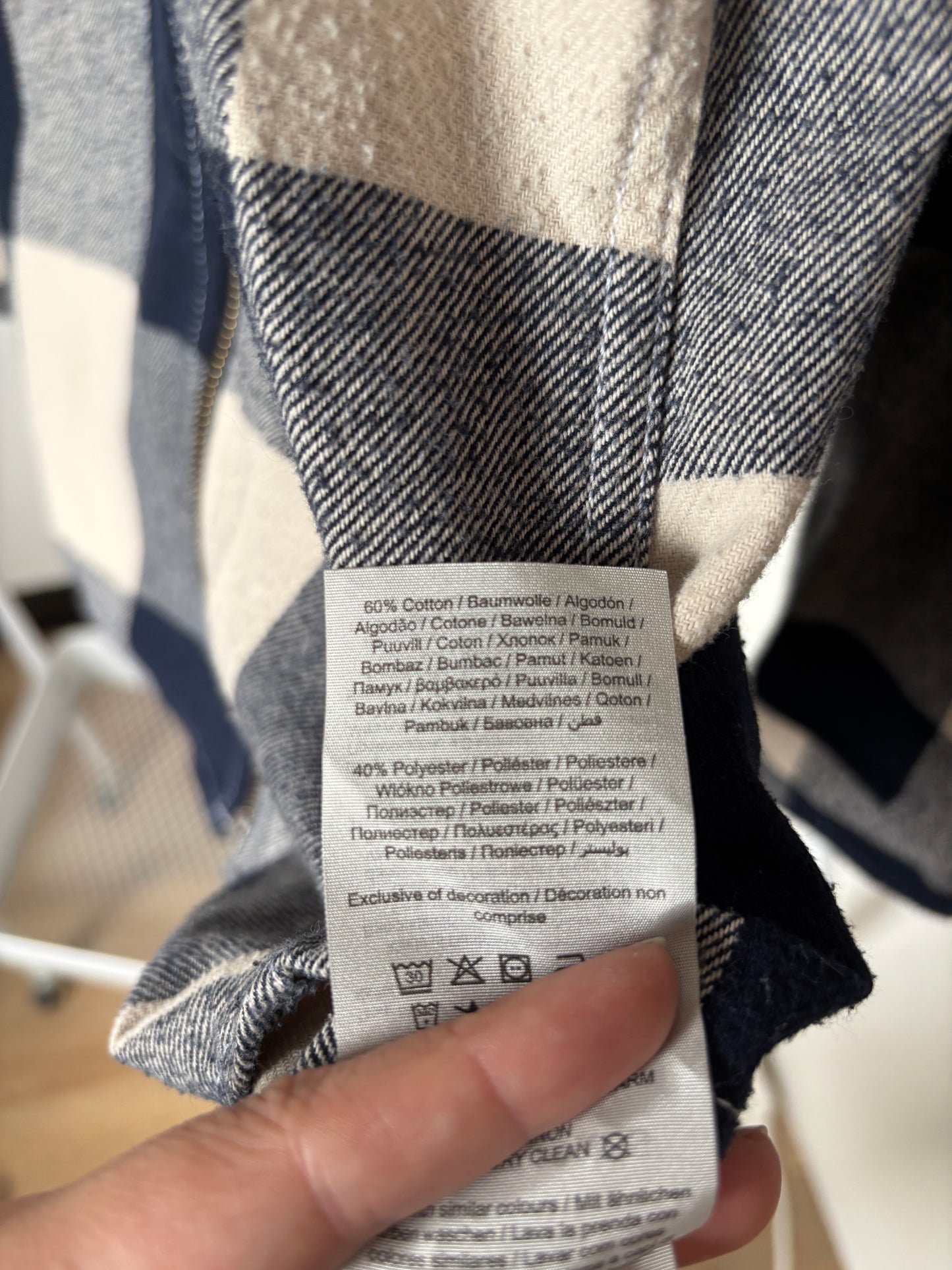 Geruite hemd met rits / vest