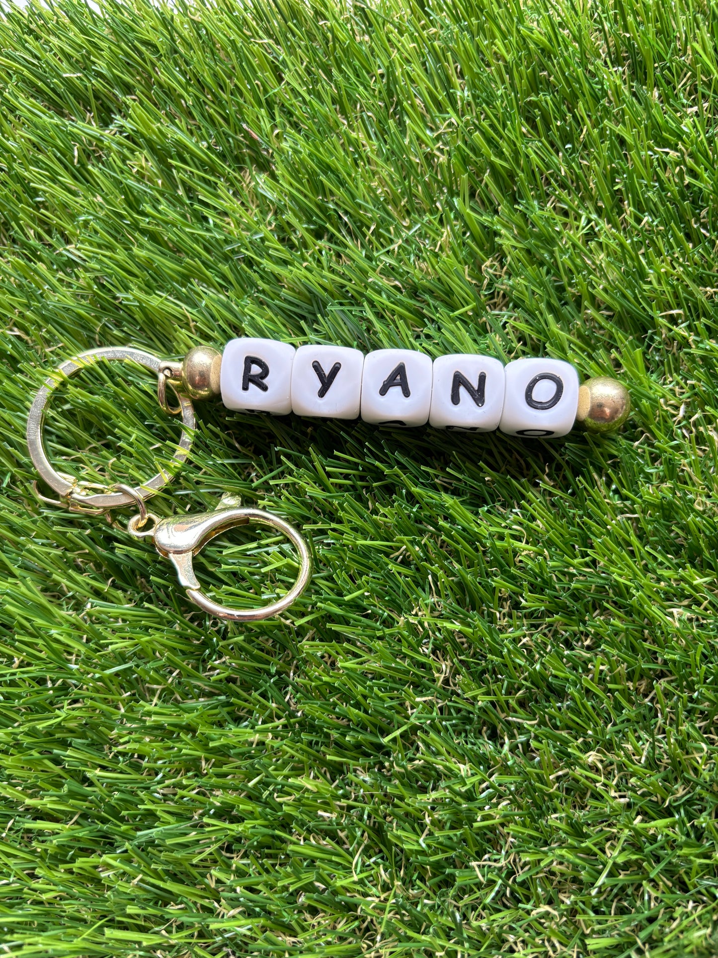 Sleutelhanger met naam en musketonhaak