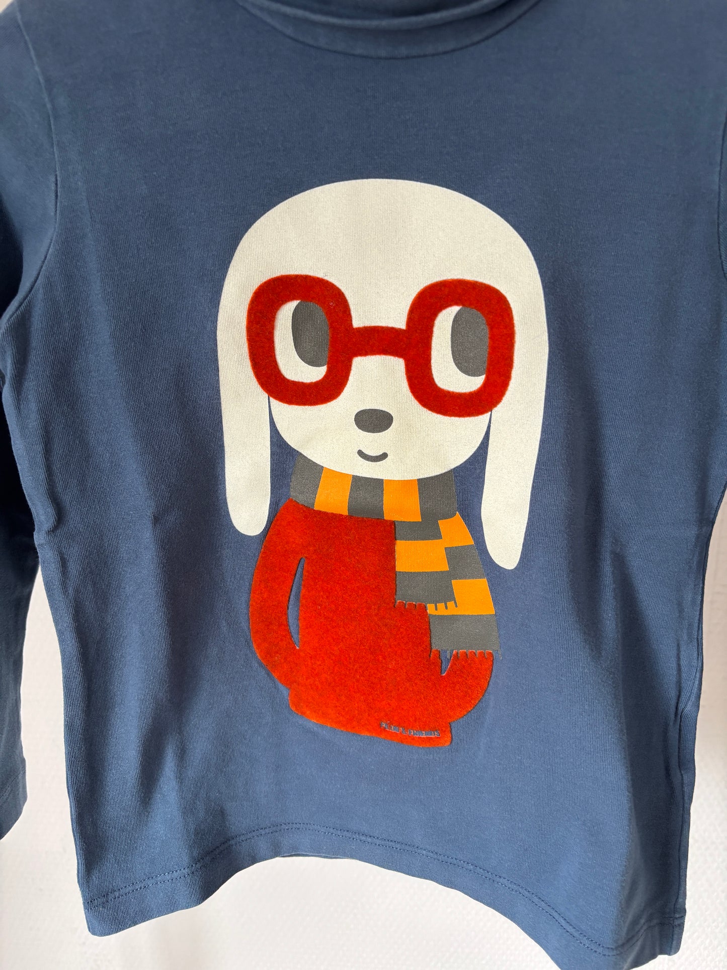 Blauwgrijze longsleeve met rolkraag