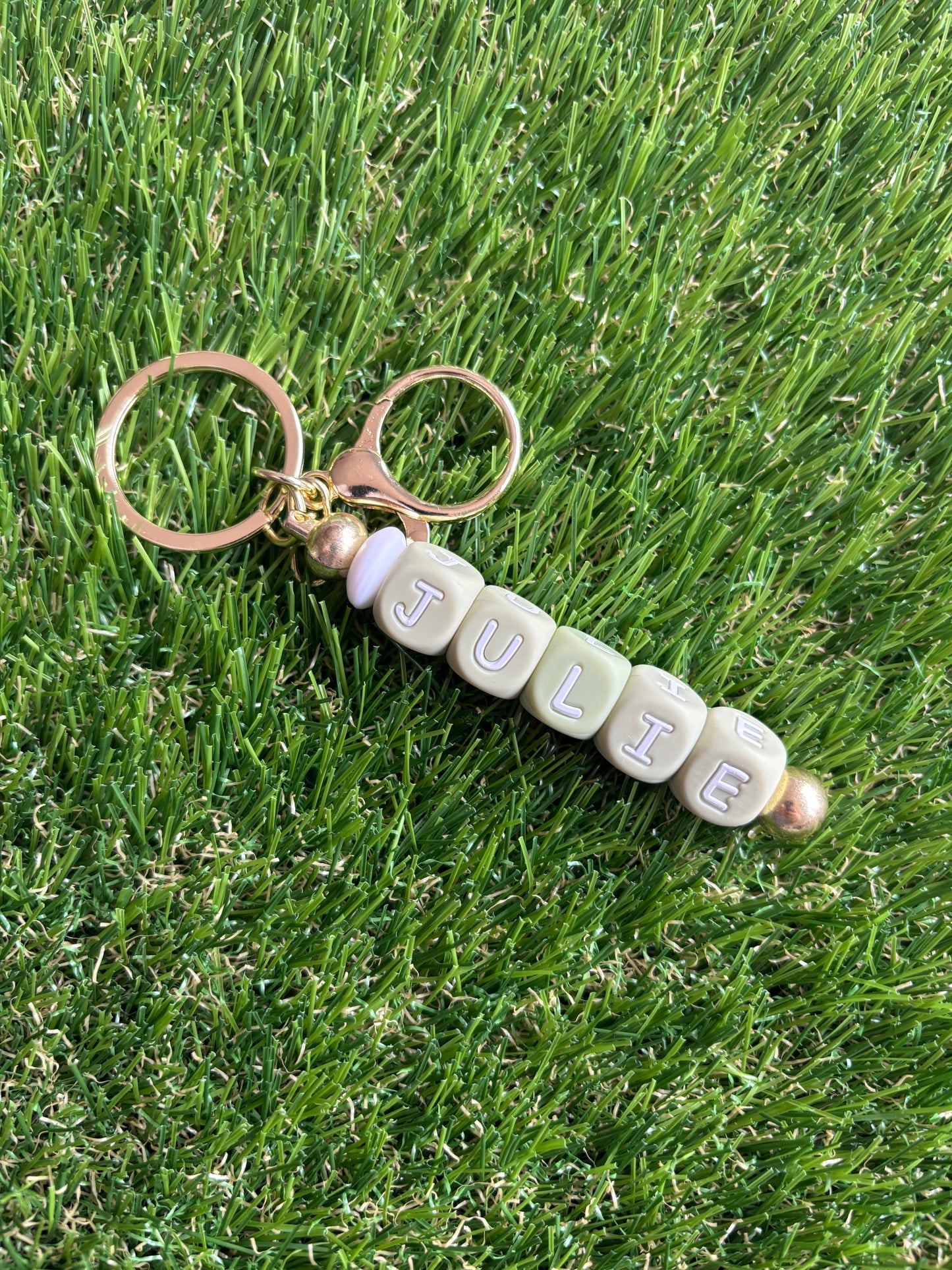 Sleutelhanger met naam en musketonhaak