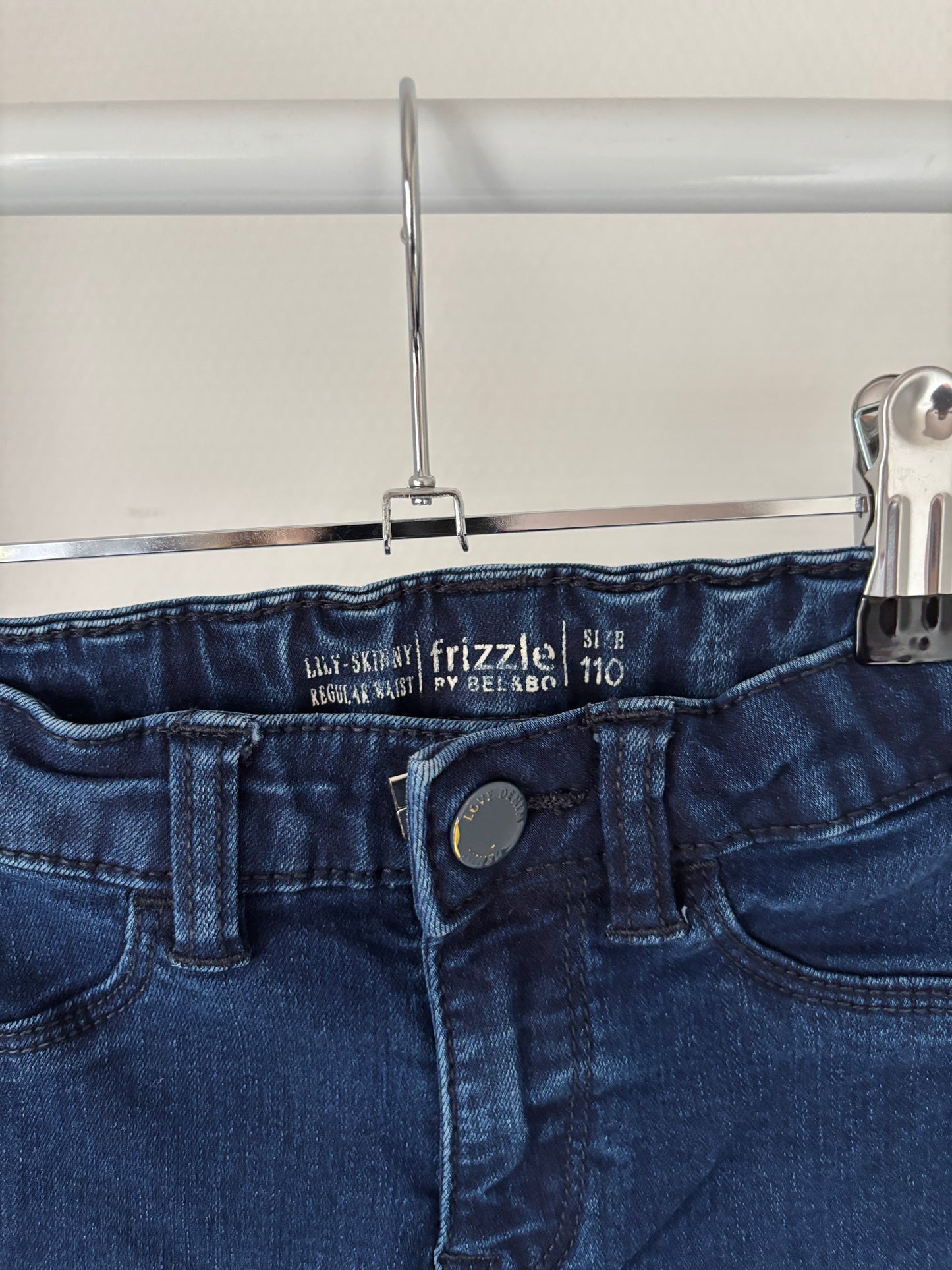 Donkerblauwe skinny jeansbroek