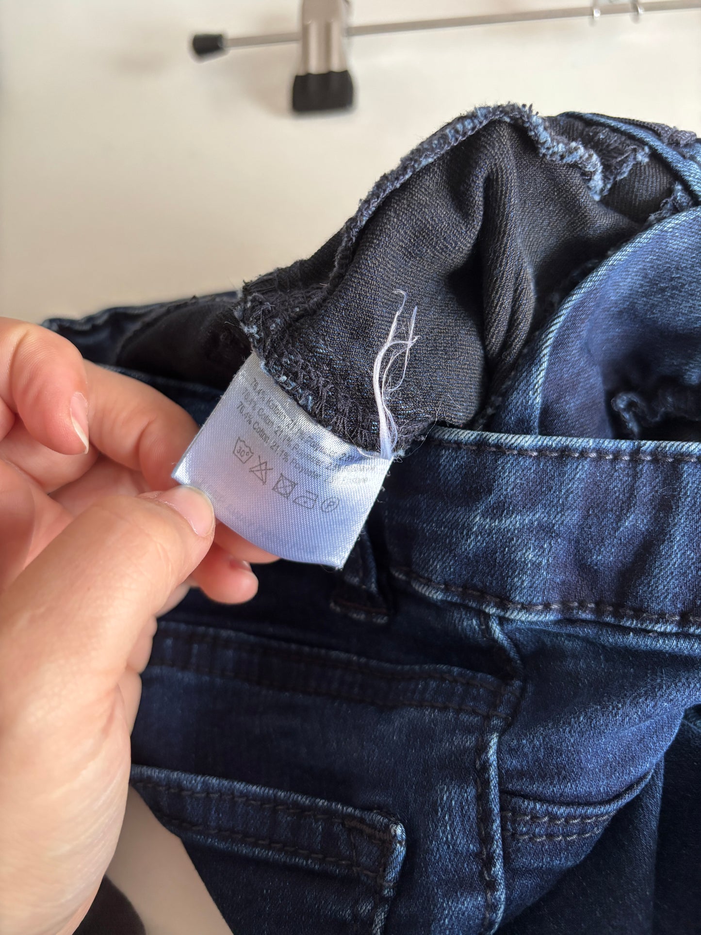 Donkerblauwe skinny jeansbroek