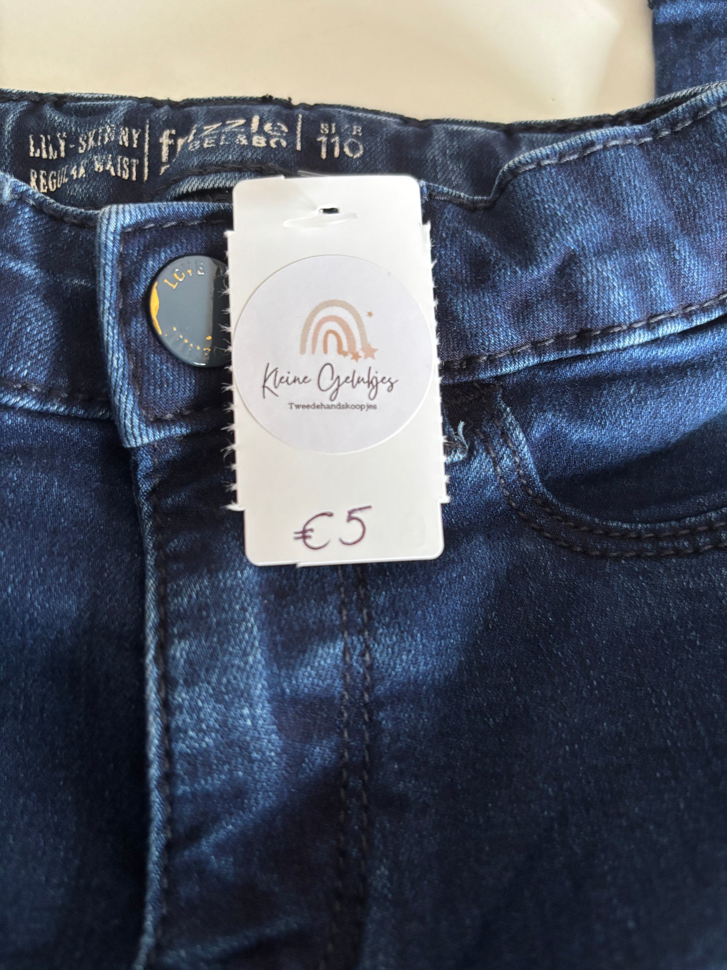 Donkerblauwe skinny jeansbroek