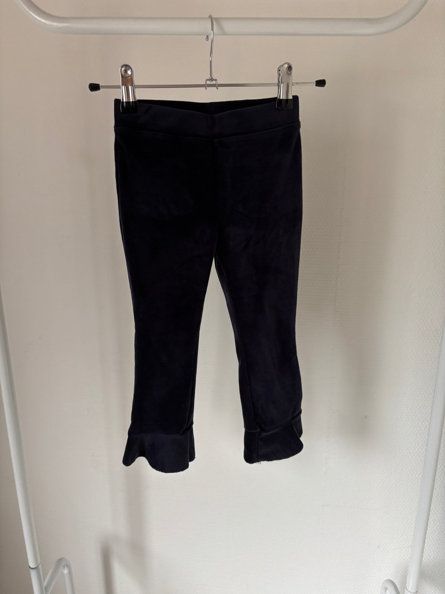 Marineblauwe fluwelen broek