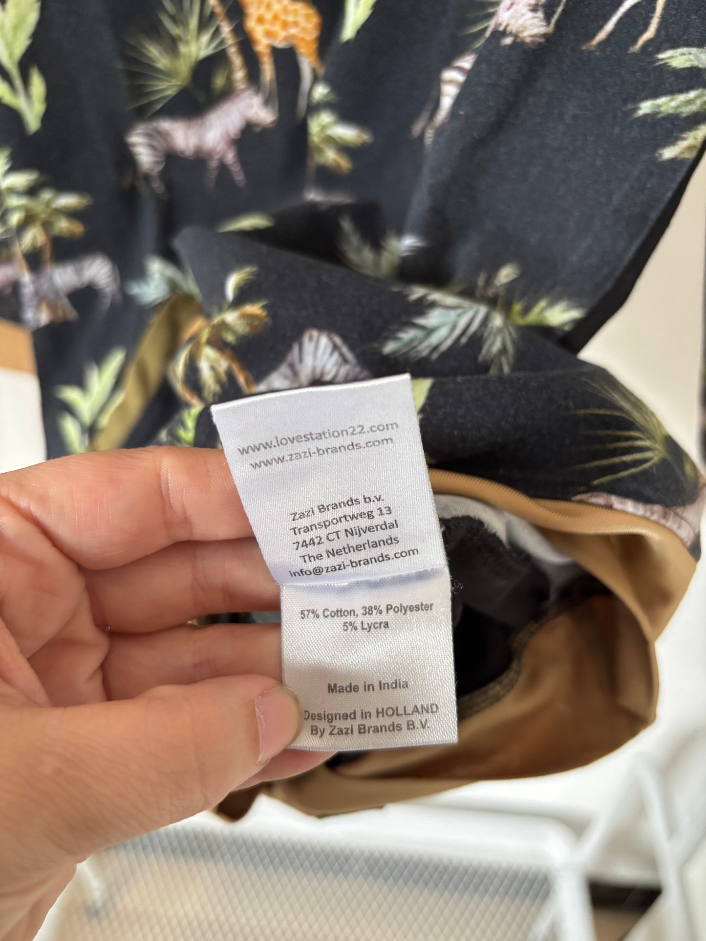 Jurk met giraf en zebra