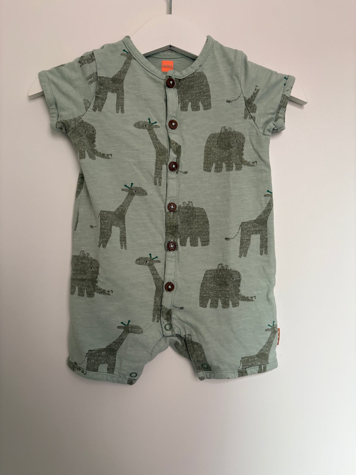 Groen zomerboxpakje met diertjes