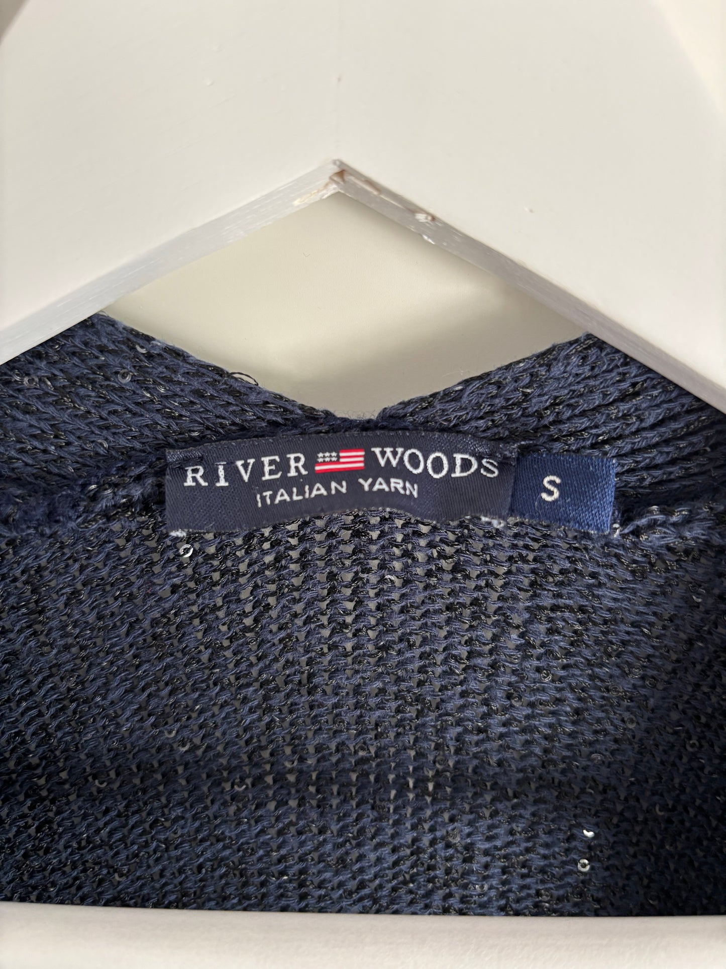 Marineblauwe vest met glitters