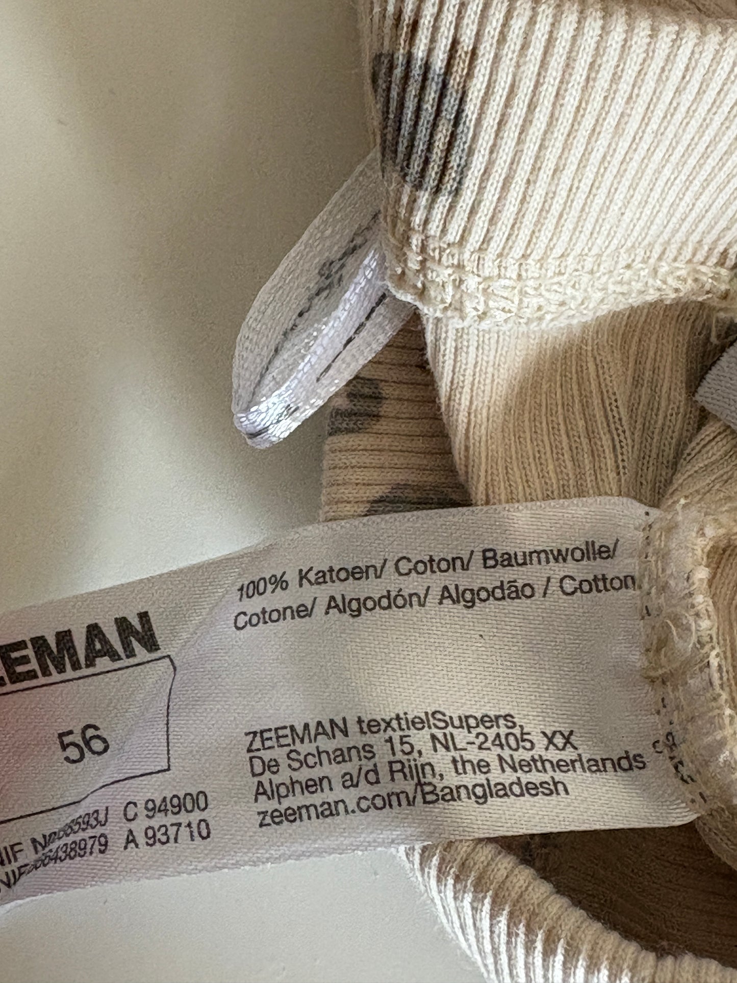 Ribsetje met ganzen: romper met lange mouwen en broekje